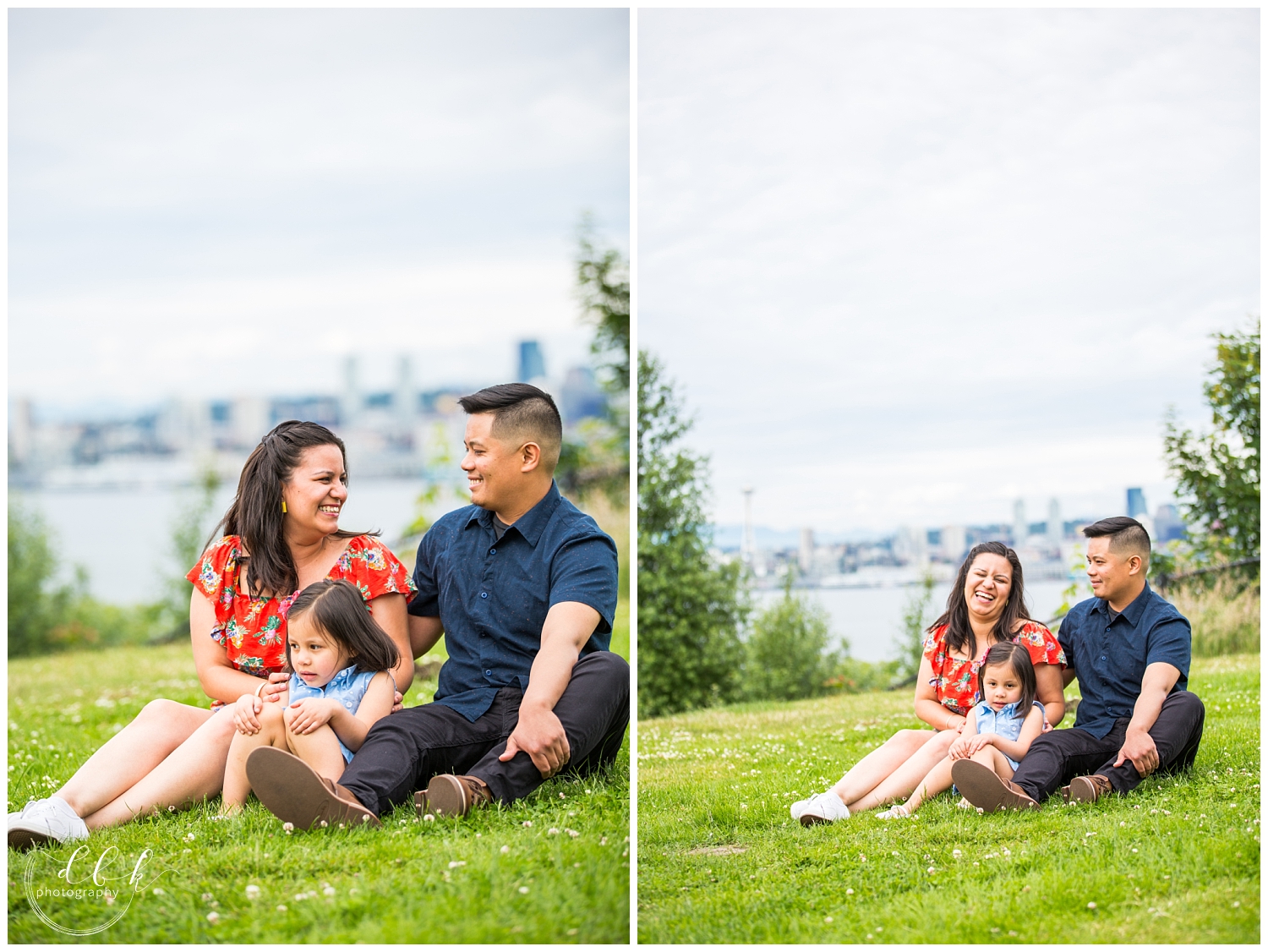 spring family portraits at Hamilton Viewpoint Park, West Seattle