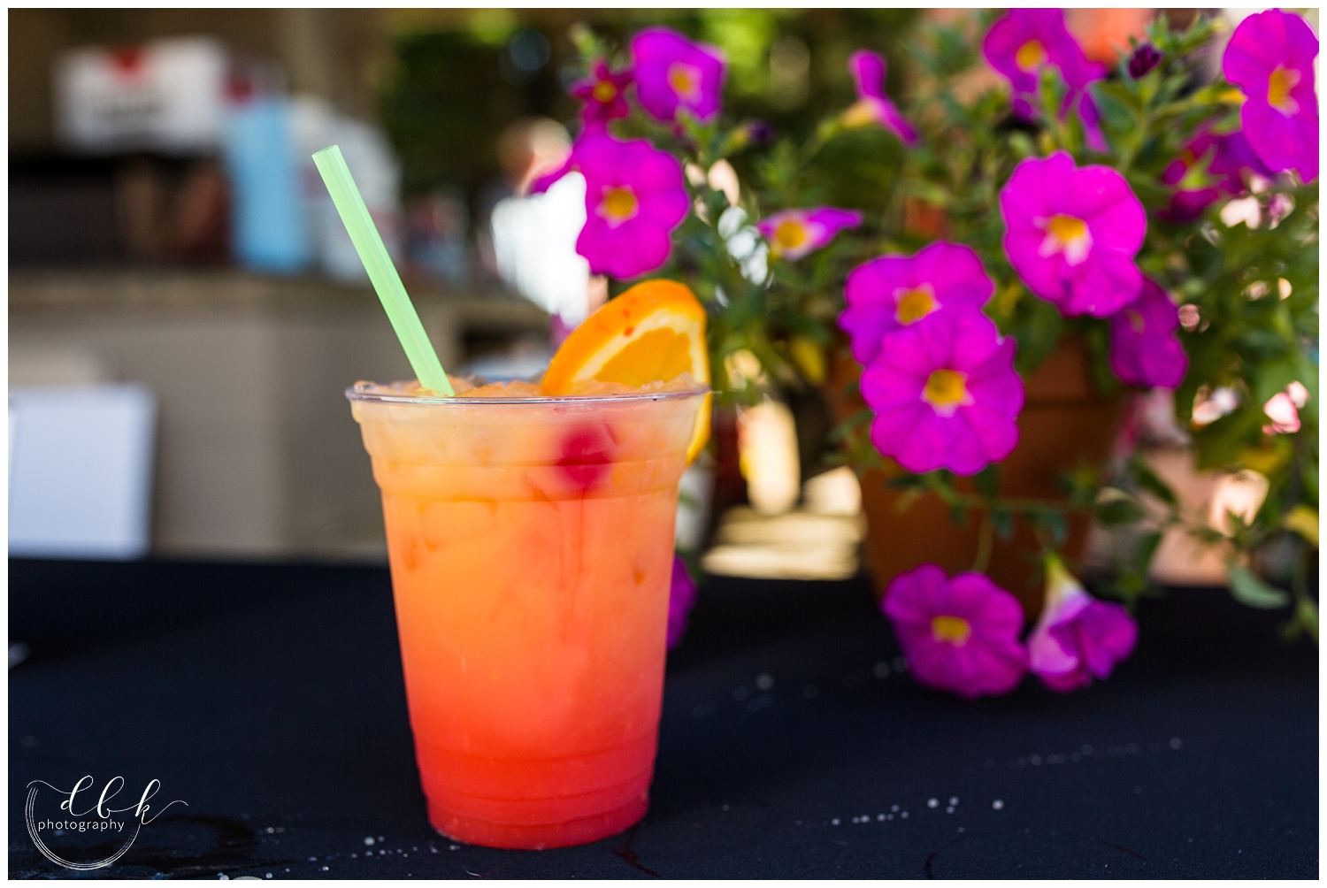 fruity summer drink for wedding at Washington Park in Anacortes, Washington
