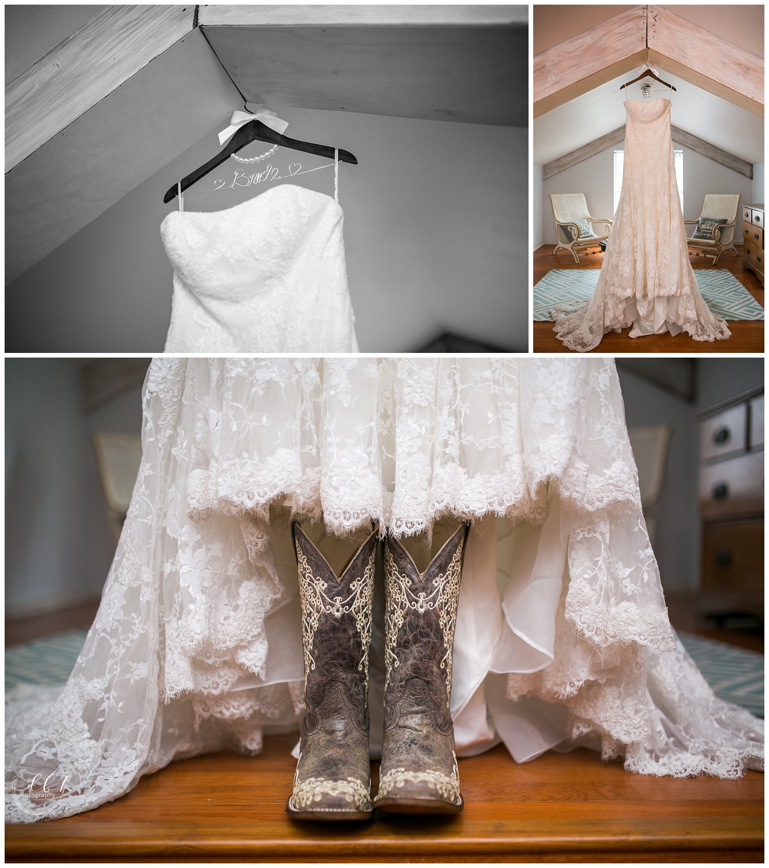 Filigree Farm fall wedding photography: the wedding dress