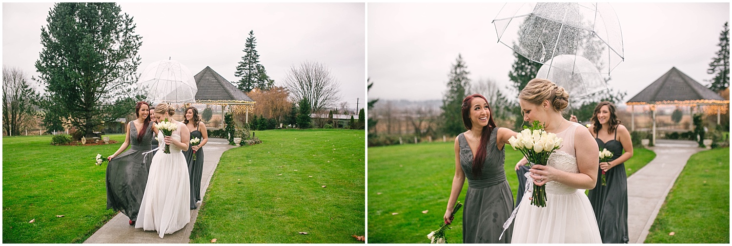 winter wedding at a chapel on swan's trail Snohomish wedding photographer