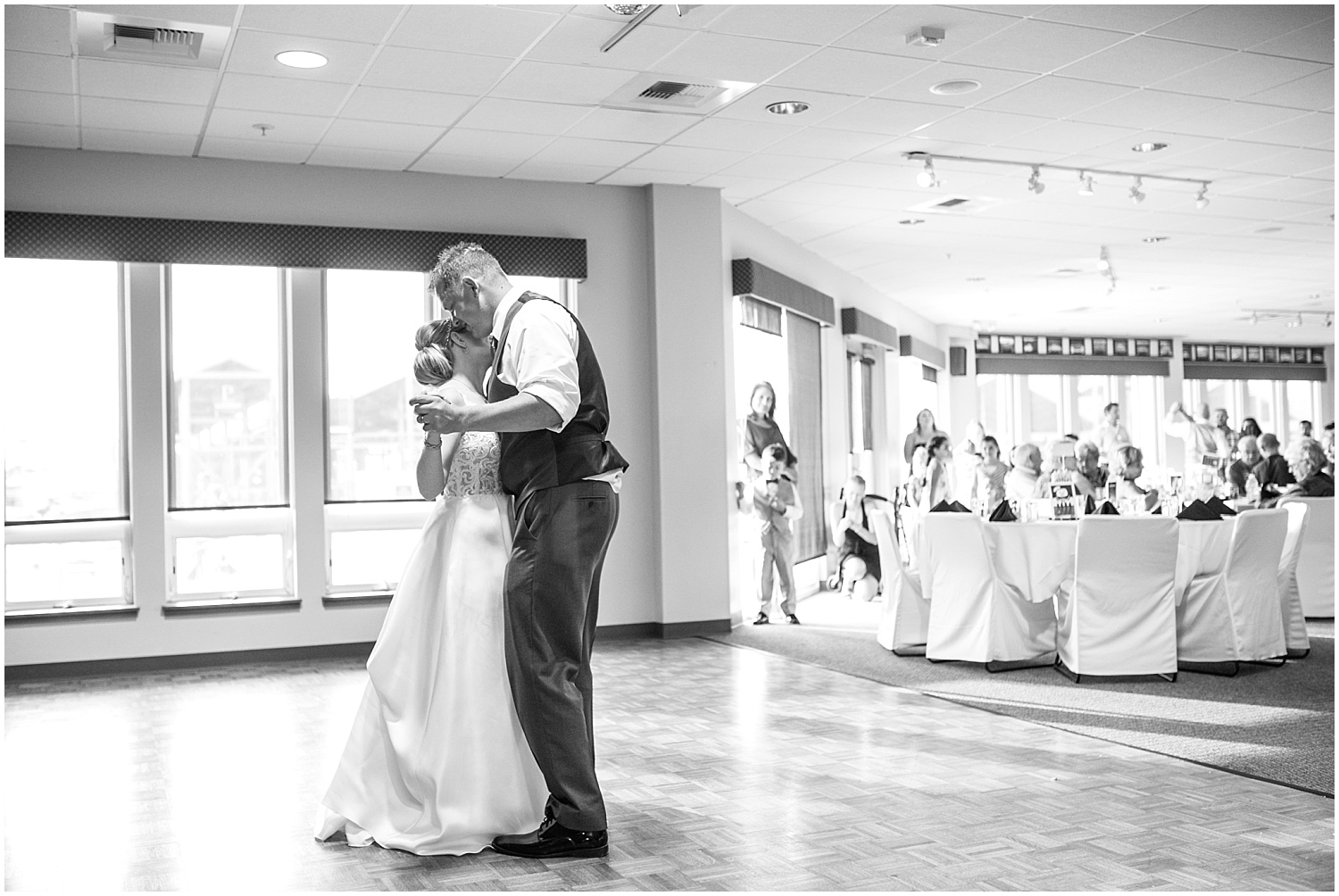 Bride and groom's first dance at Edmonds Yacht Club wedding