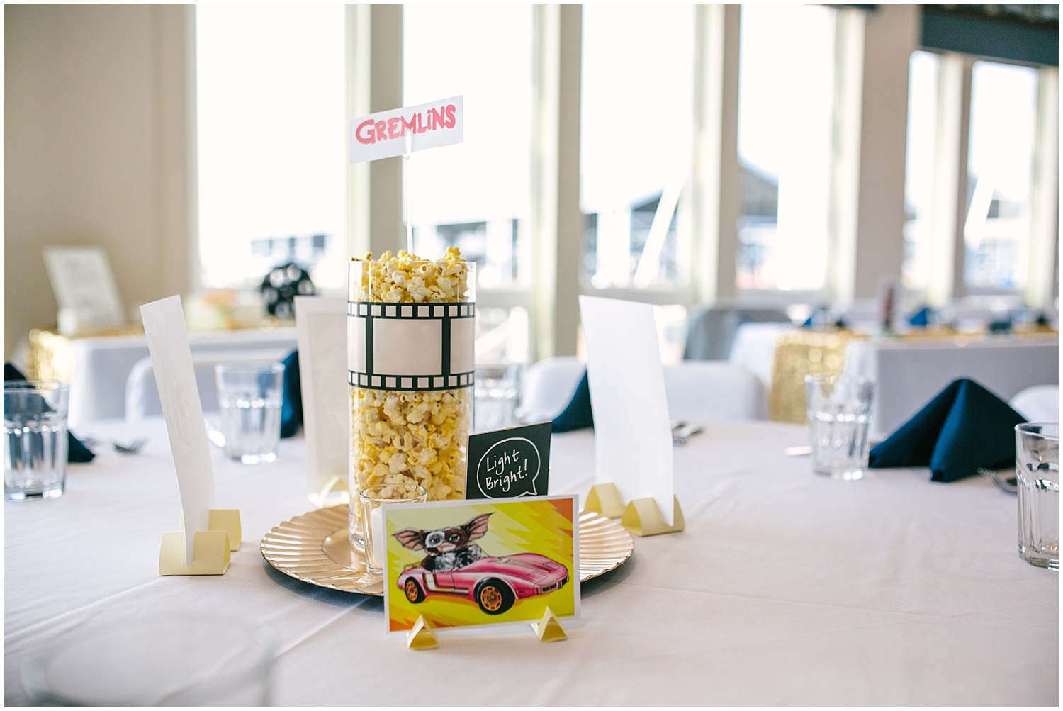 Eighties-movie themed wedding at Edmonds Yacht Club
