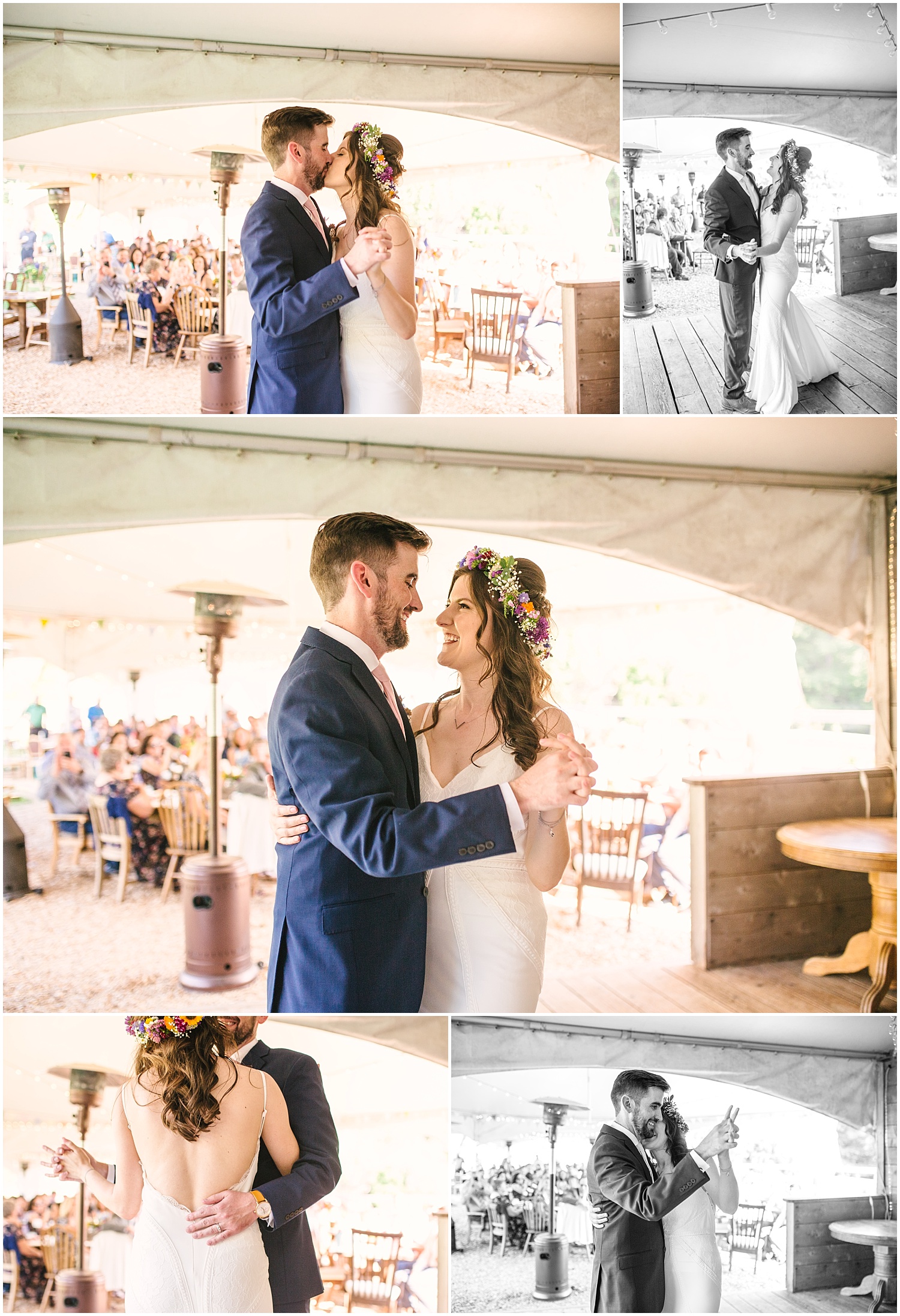 Bride and groom's first dance at Brown Family Homestead wedding 