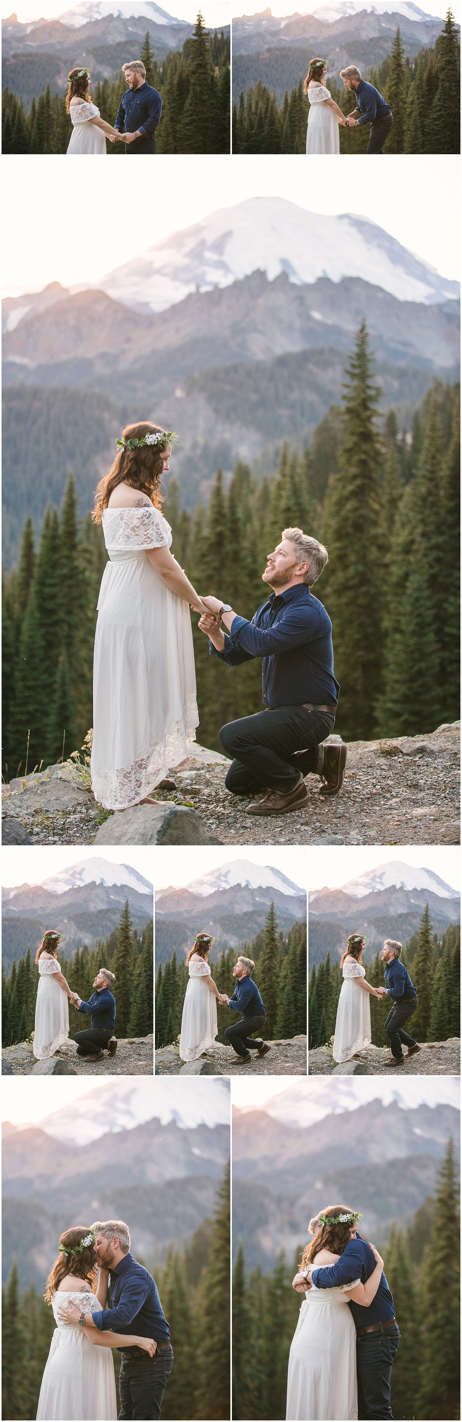 Surprise proposal at Mount Rainier National Park