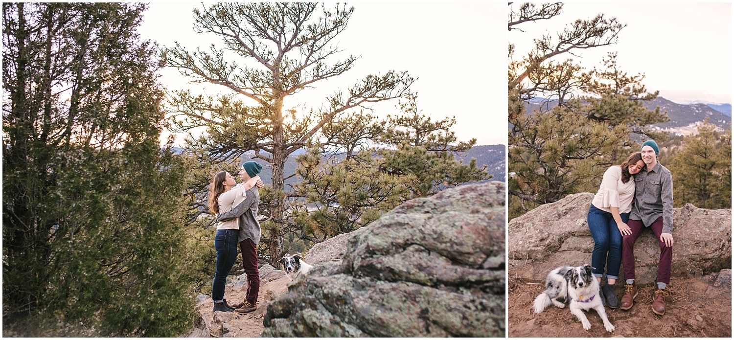 Mount Falcon engagement photos in Evergreen, Colorado