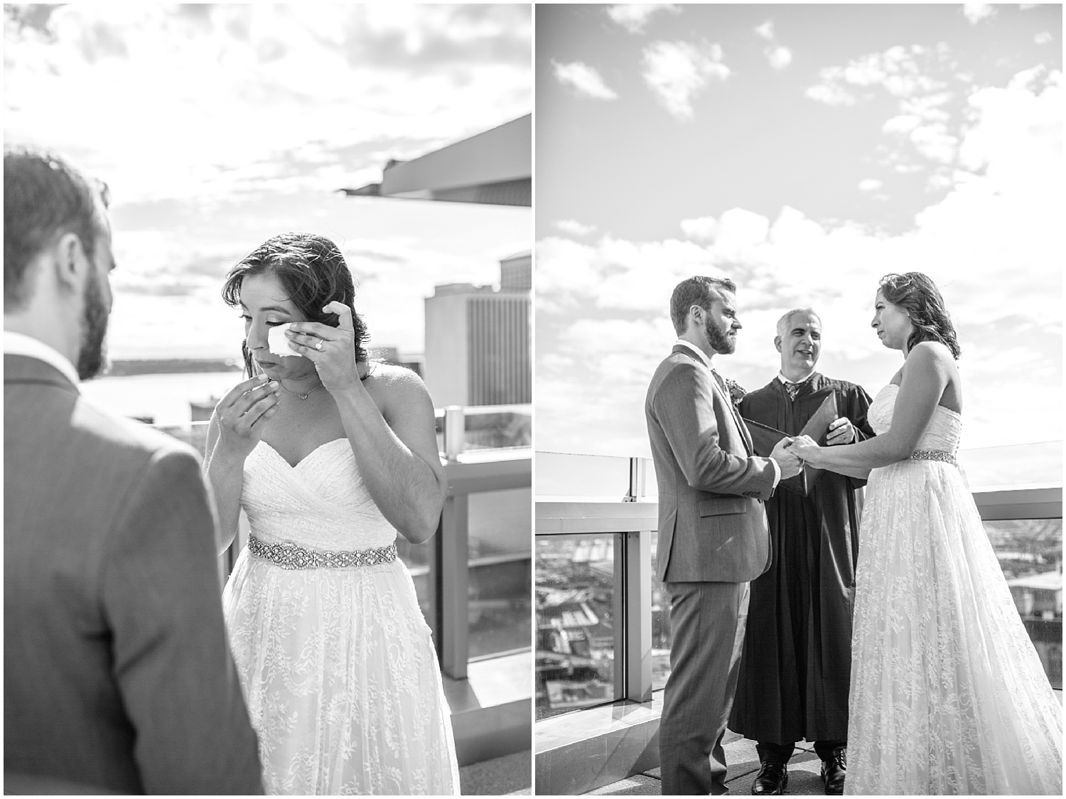 Seattle Municipal Court wedding ceremony on the rooftop.
