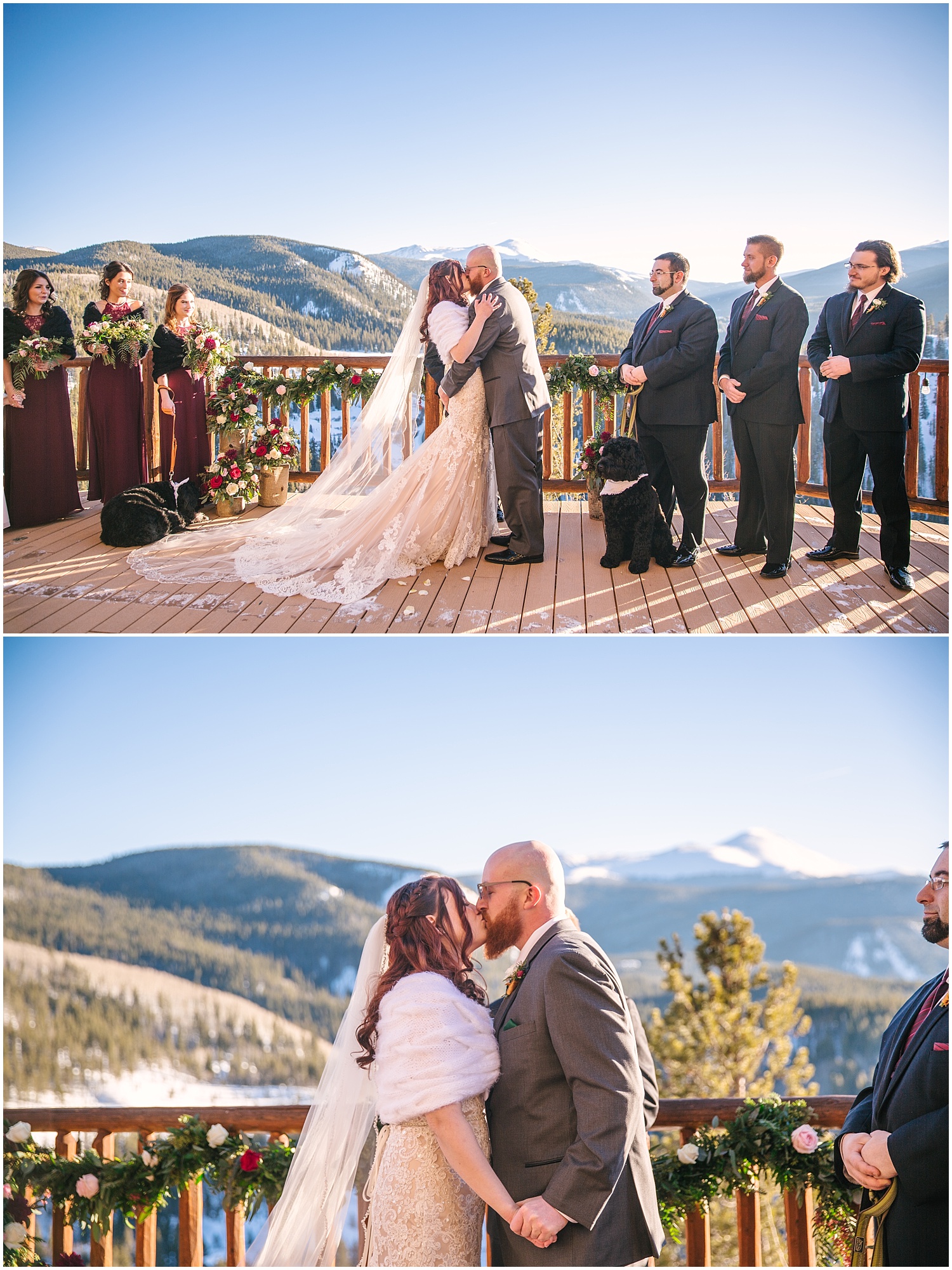 The Lodge at Breckenridge winter wedding ceremony photos