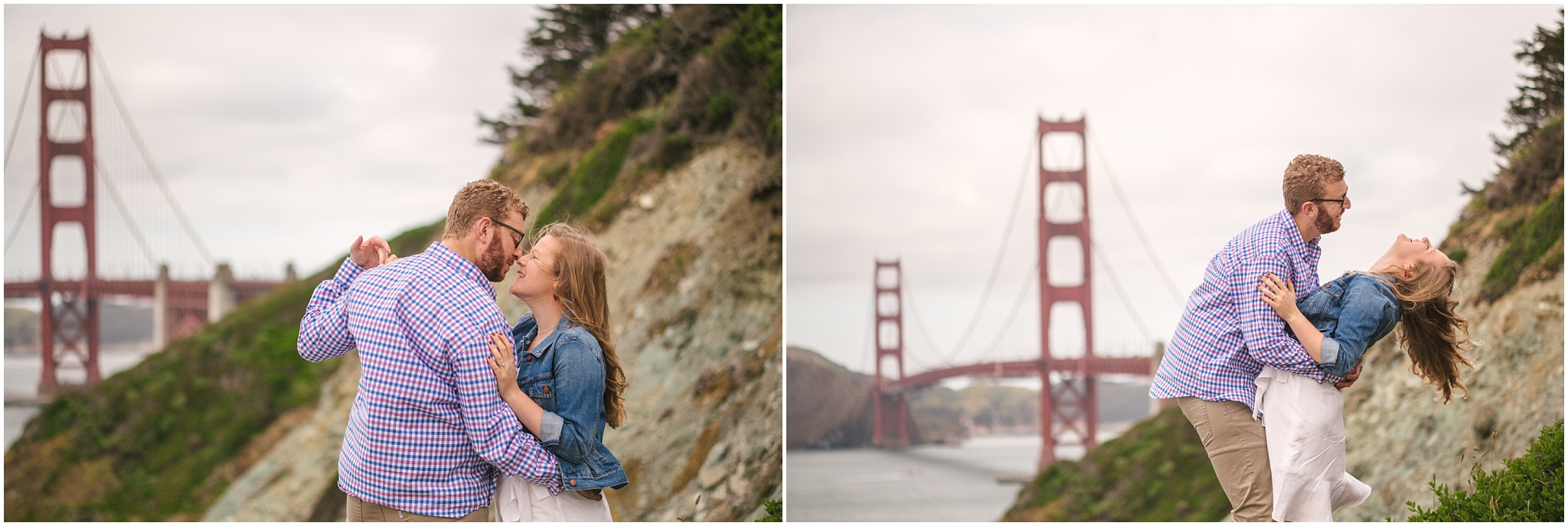 Golden Gate Bridge engagement pictures