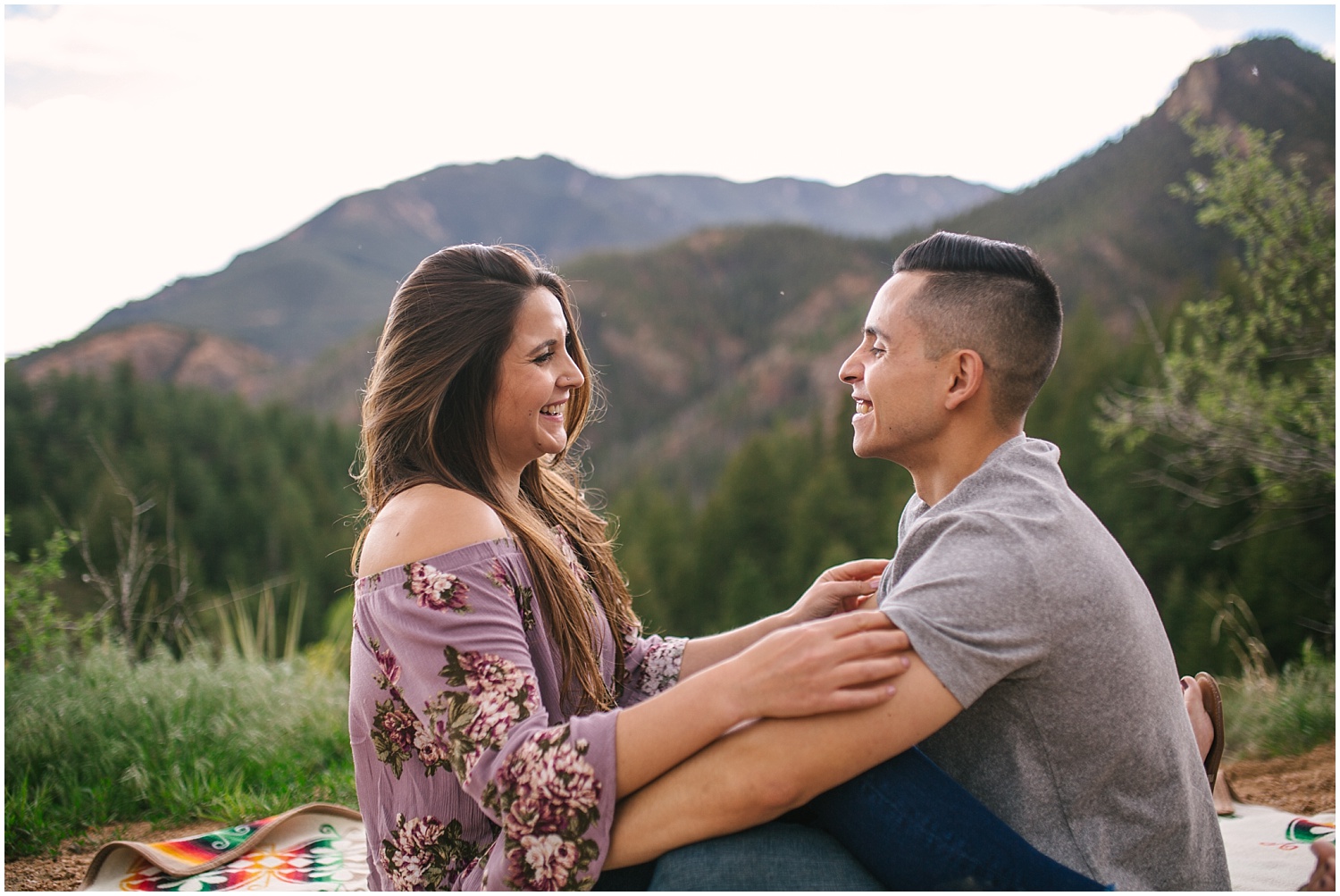Gold Camp Road engagement pictures by Colorado Springs wedding photographer