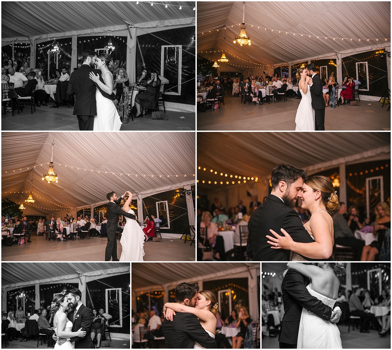 Bride and groom's first dance at Jefferson Street Mansion wedding