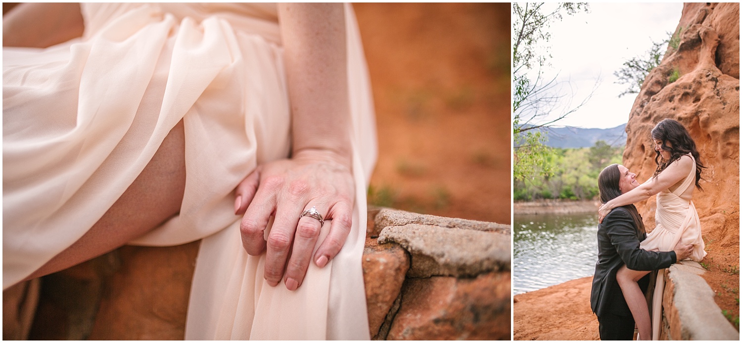 Red Rock Canyon Open Space engagement photos in Colorado Springs