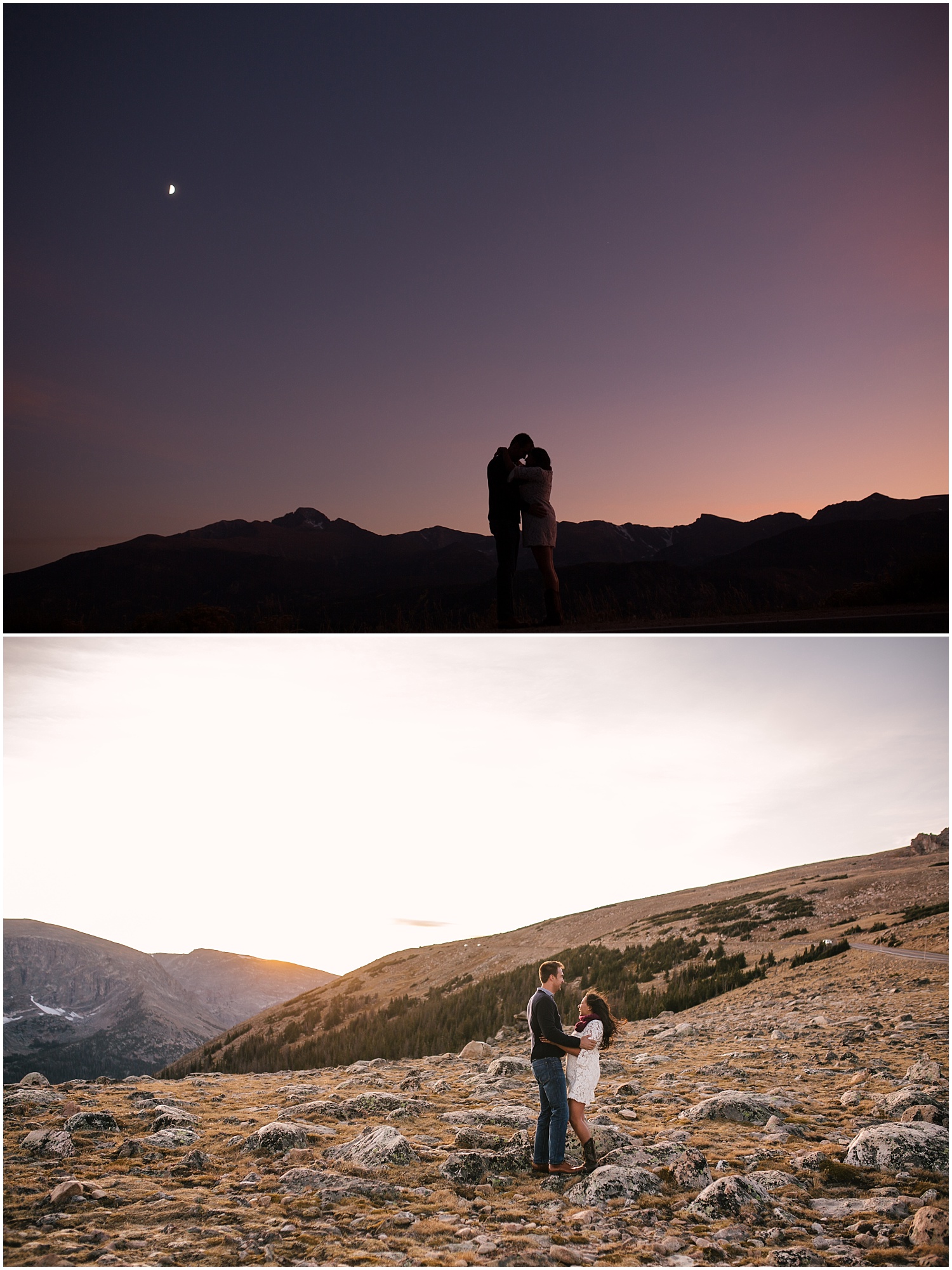 Fall engagement pictures at Trail Ridge Road in Rocky Mountain National Park