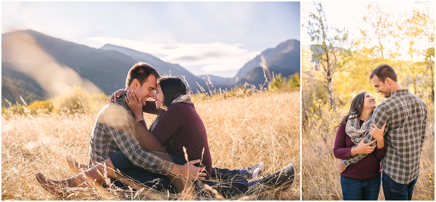 Rocky Mountain National Park fall engagement pictures