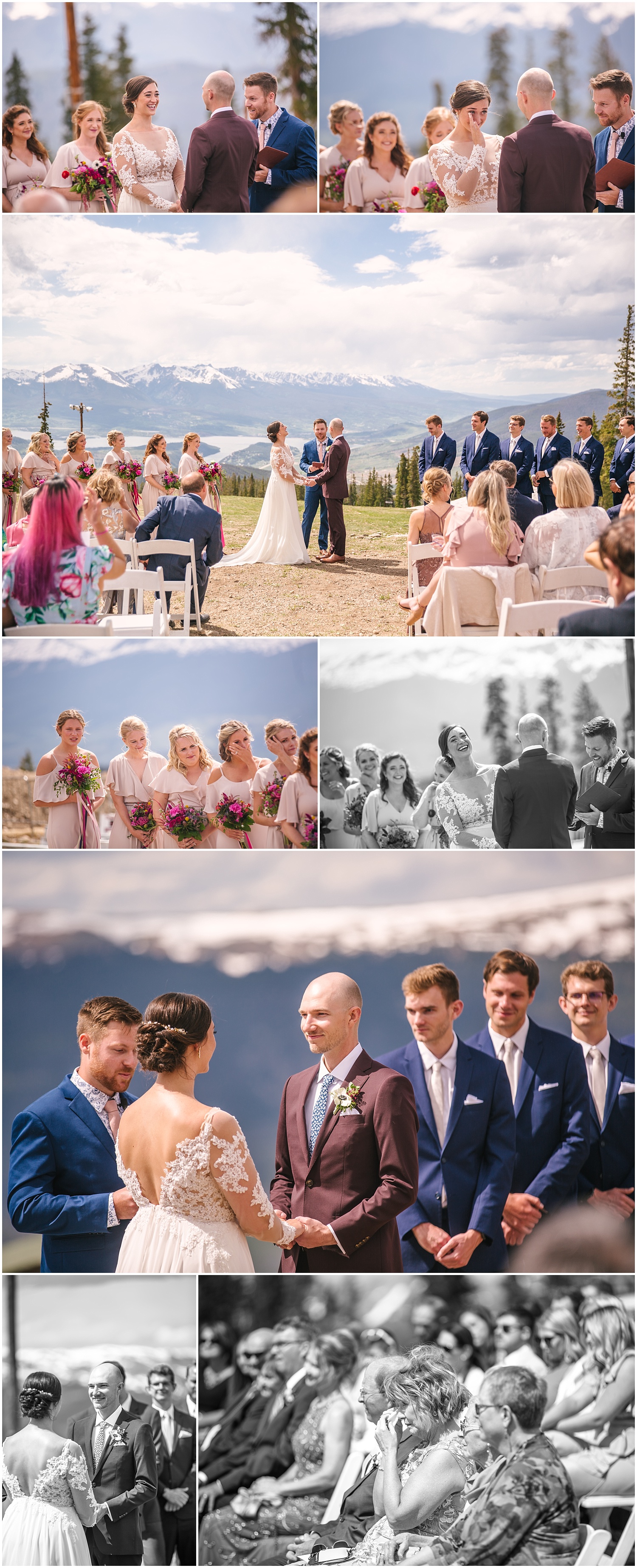 Wedding ceremony at the summit of Keystone Colorado