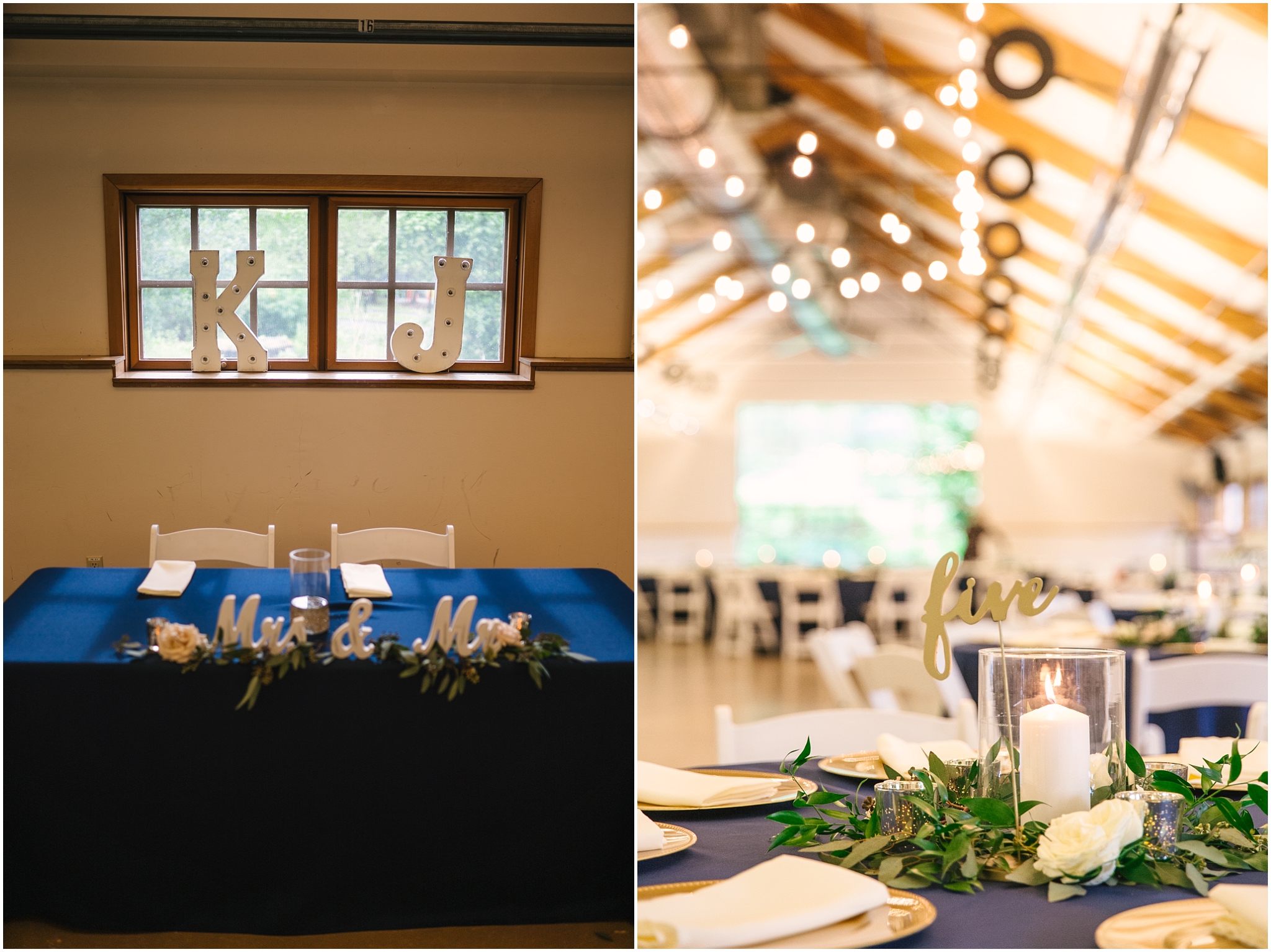 Pickering Barn wedding reception details in Issaquah Washington