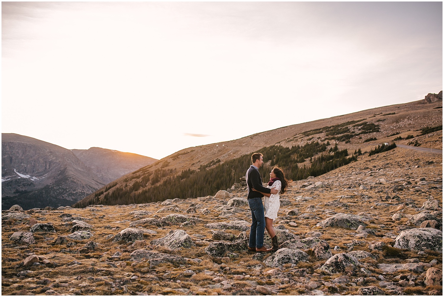 Epic views for Trail Ridge engagement at Rocky Mountain National Park