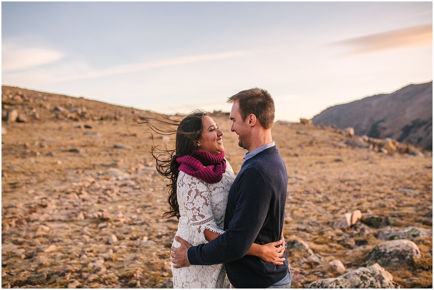 Sunset Trail Ridge engagement at Rocky Mountain National Park