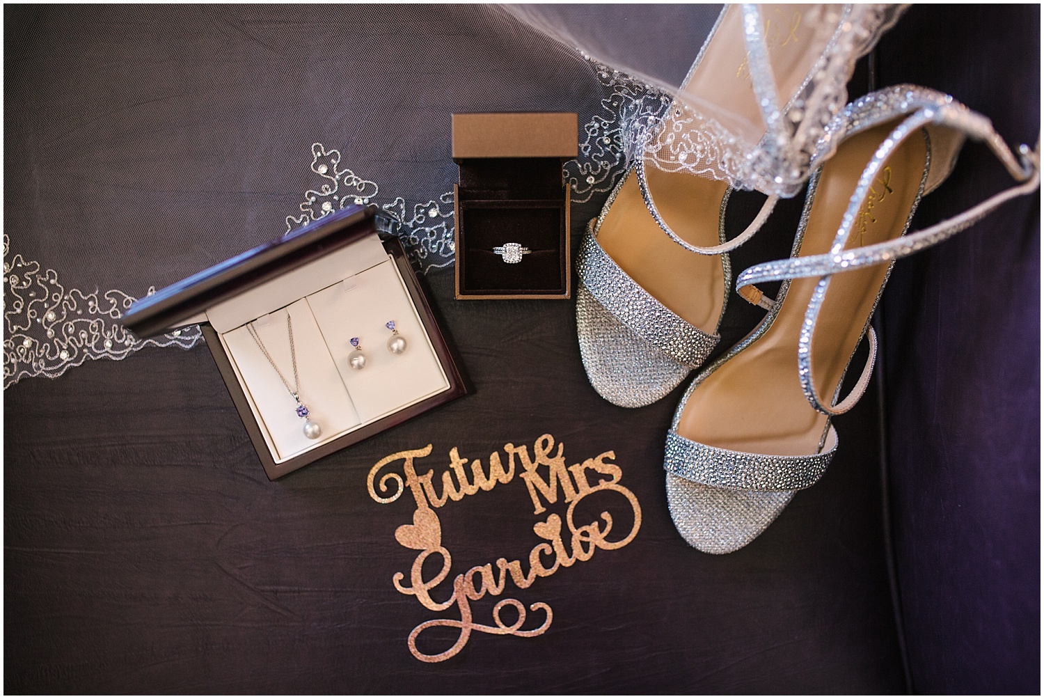 Bridal details for fall wedding at Prairie Star Restaurant