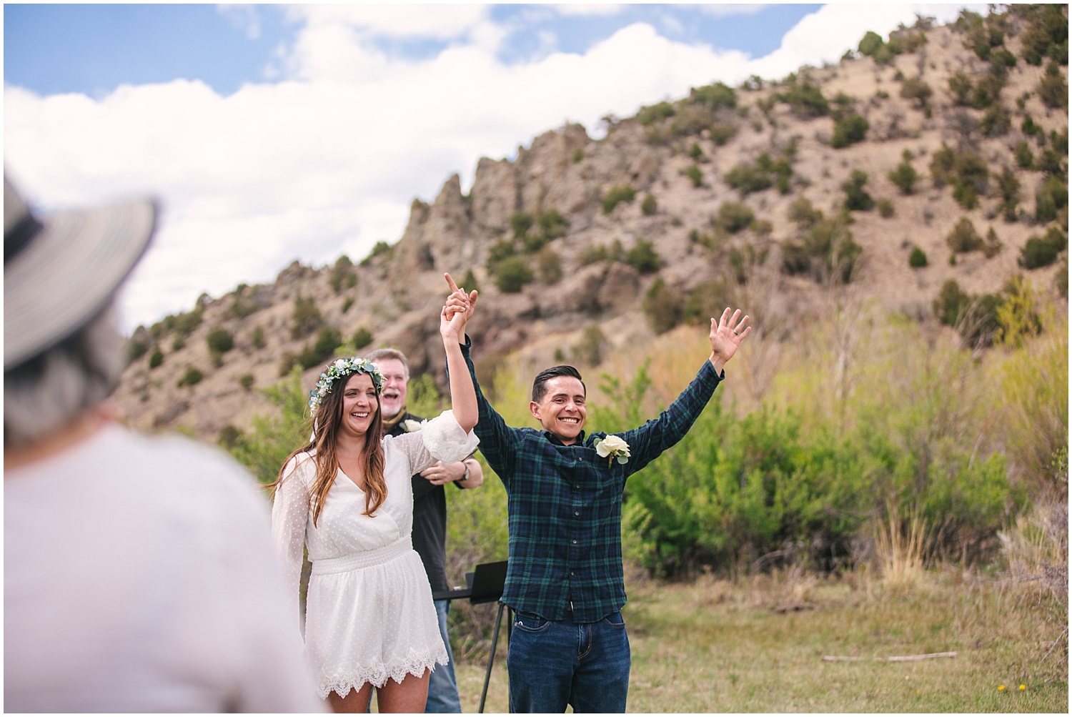 Bride and groom elope at dispersed campsite in Rio Grande National Forest Colorado
