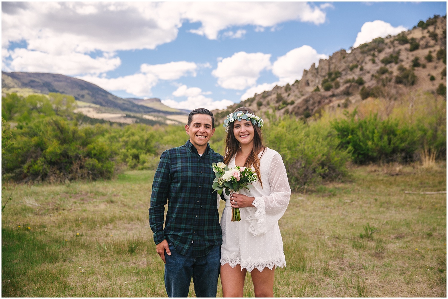 Boho casual backcountry elopement in southern Colorado