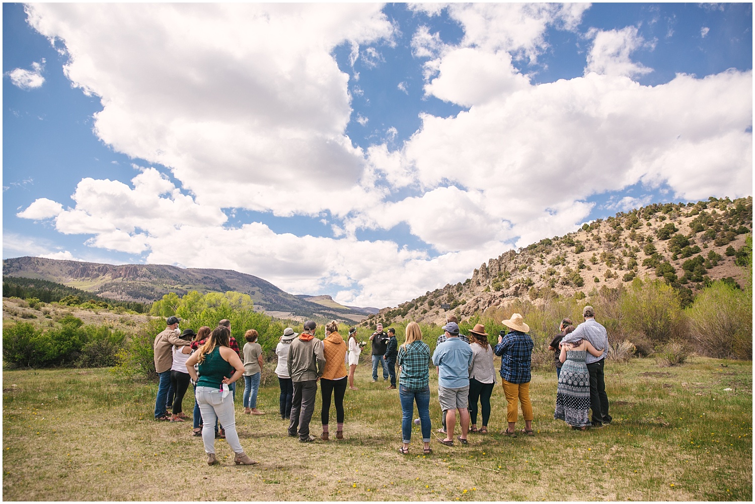 Elopement ceremony at dispersed campsite in Rio Grande National Forest Colorado