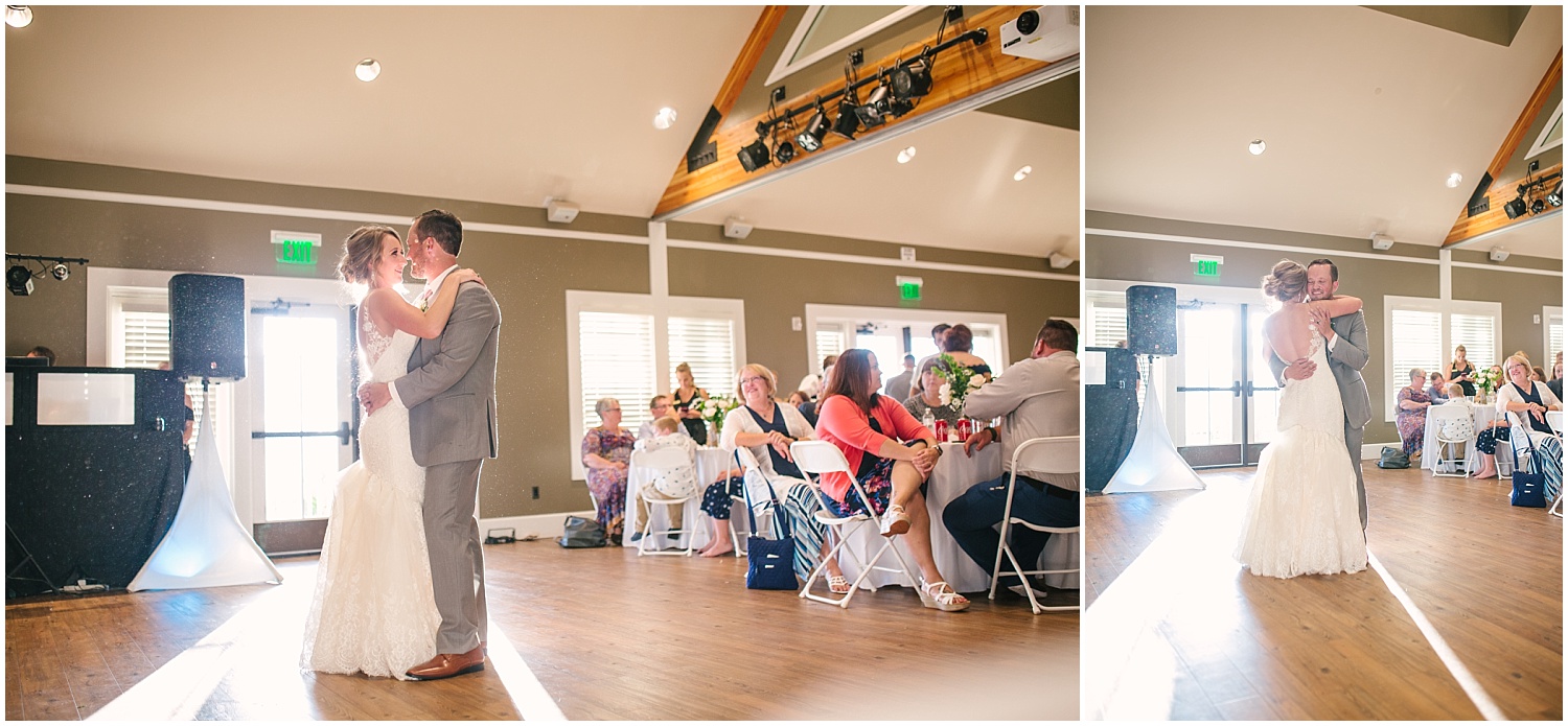 Bride and groom's first dance at Cordera wedding in Colorado Springs