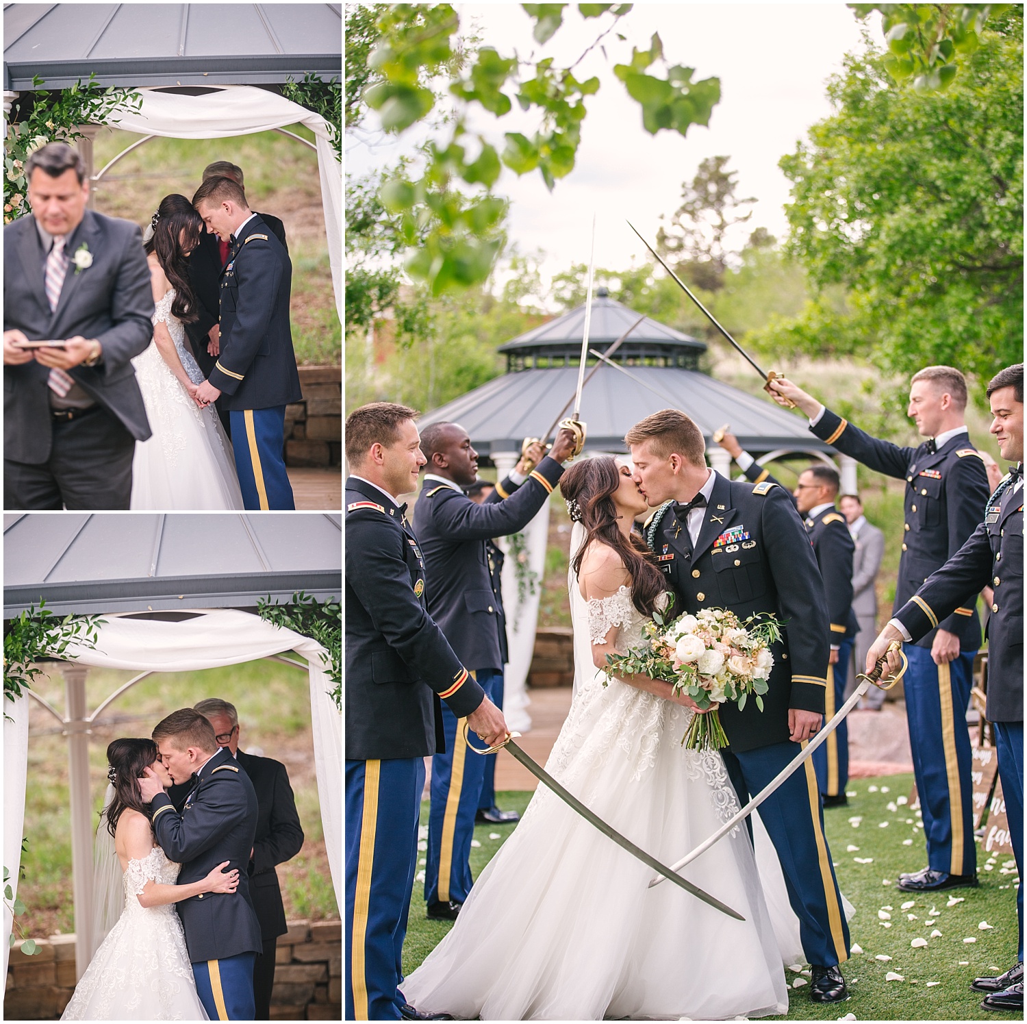 Military wedding at Creekside Event Center in Colorado Springs
