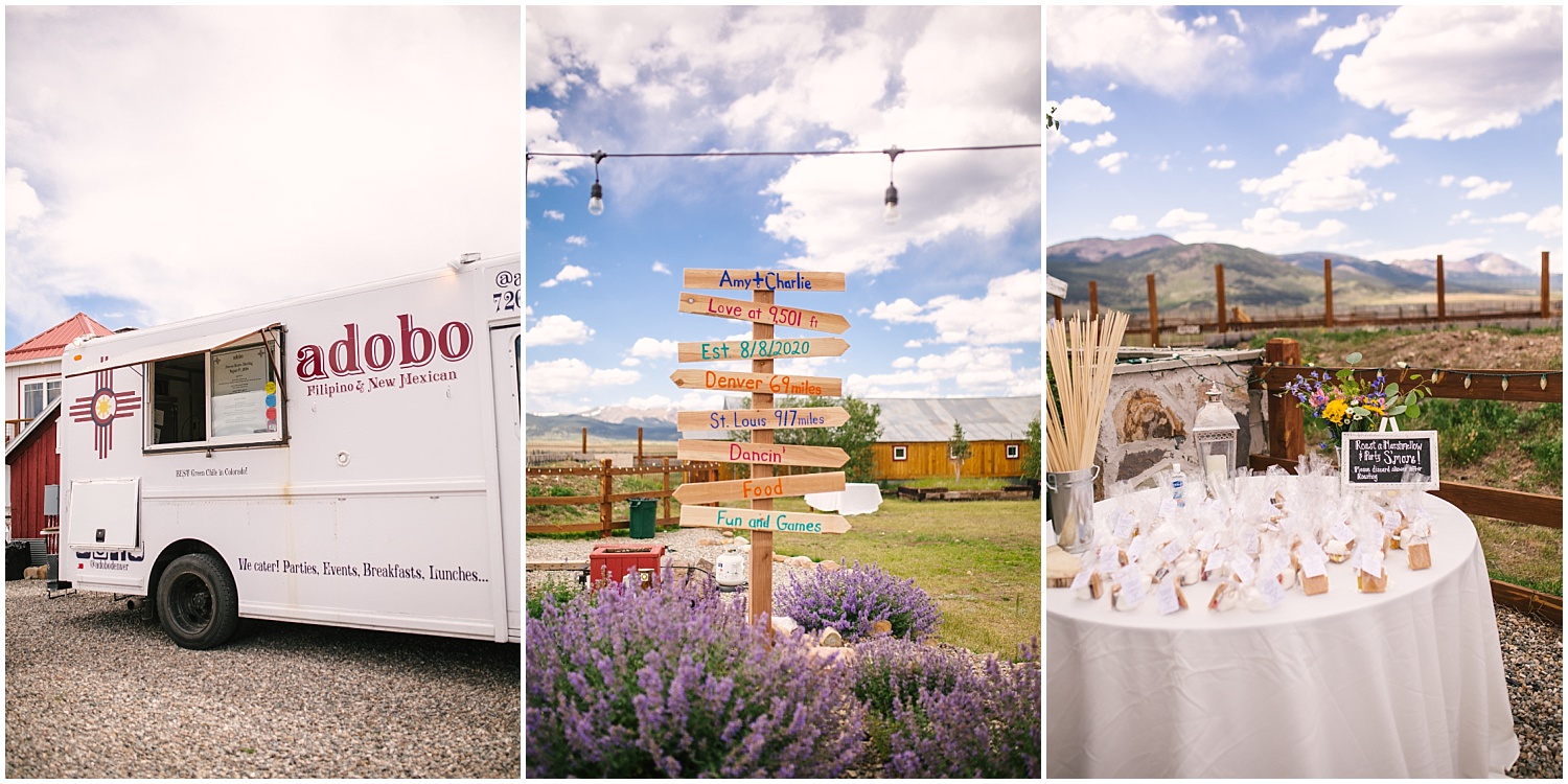 Adobo food truck and reception details for summer Guyton Ranch wedding