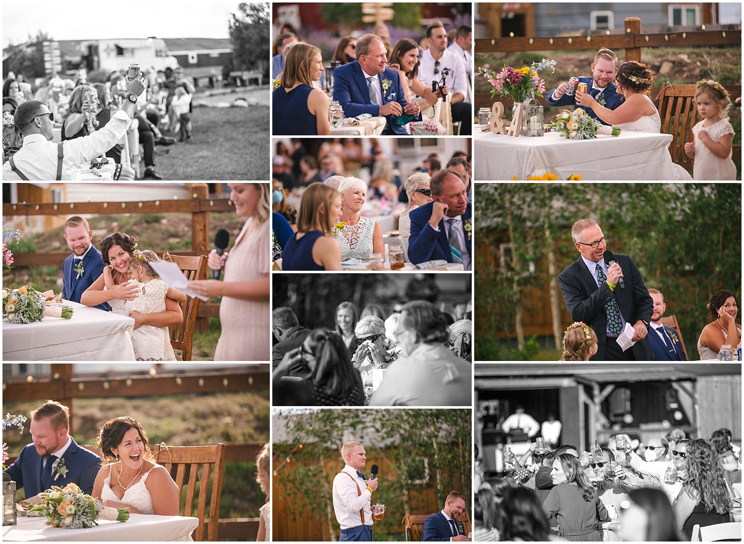 Toasts to the bride and groom at Guyton Ranch wedding