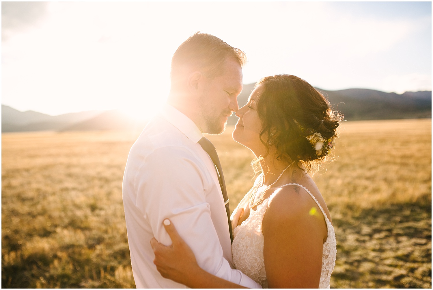 Bride and groom golden hour portraits at Guyton Ranch wedding