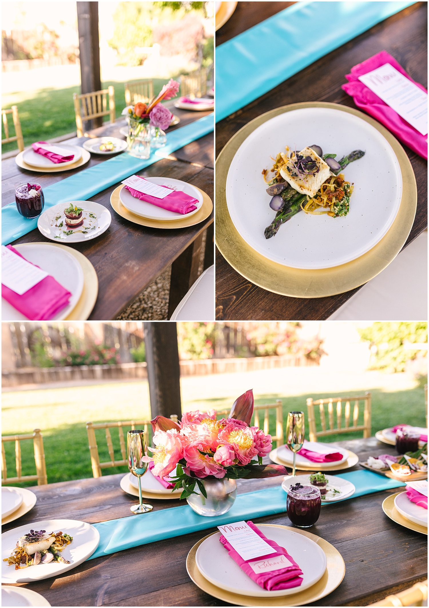 Mila's Mesa catering at colorful summer wedding in Corrales New Mexico