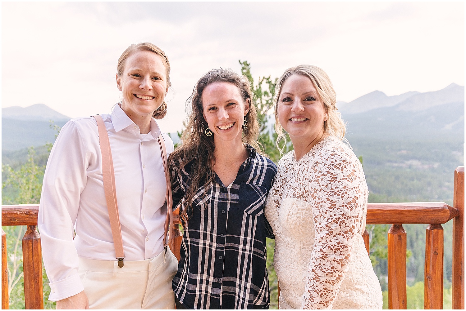 Me with my two brides at their wedding in Breckenridge