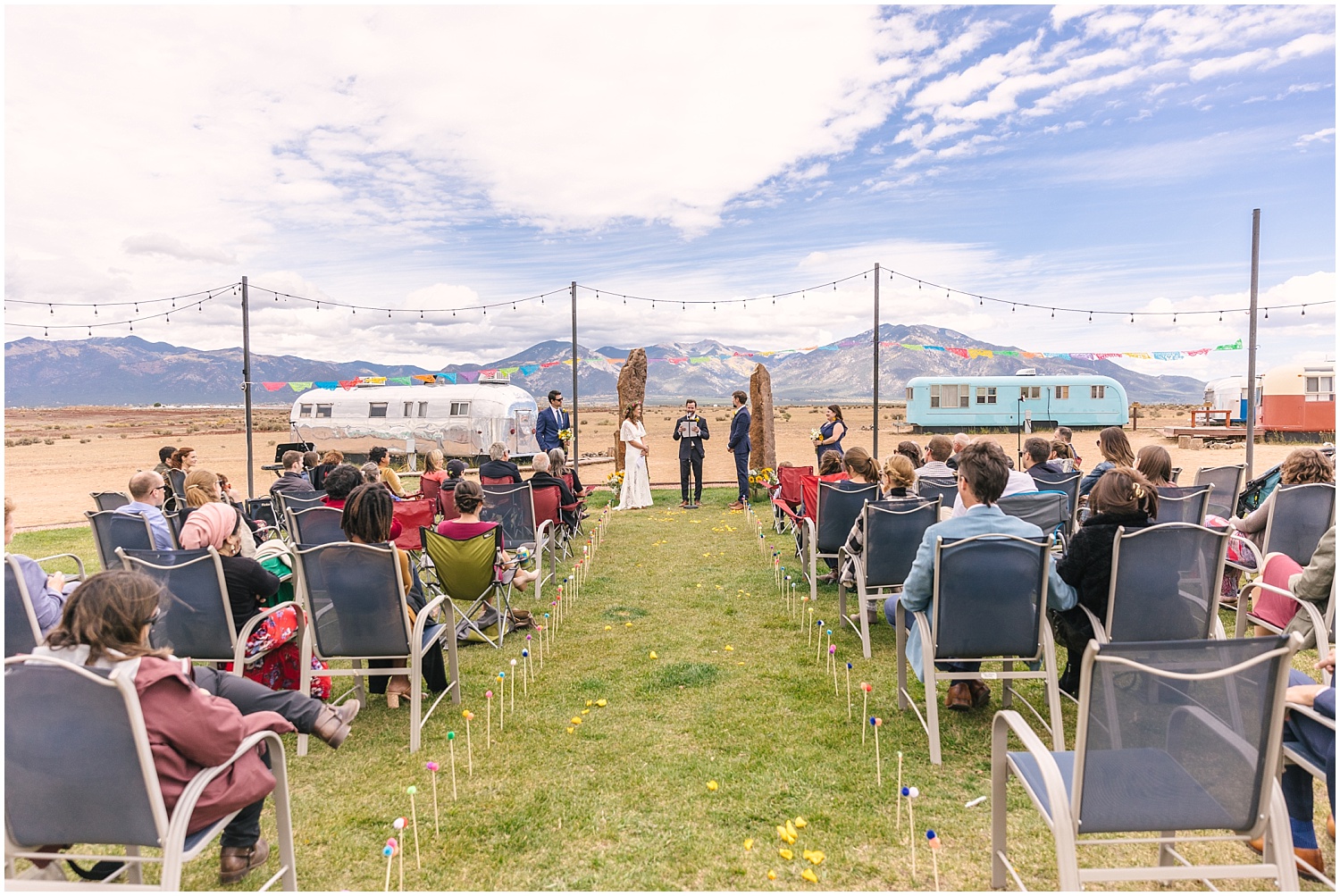 Taos wedding ceremony at Hotel Luna Mystica