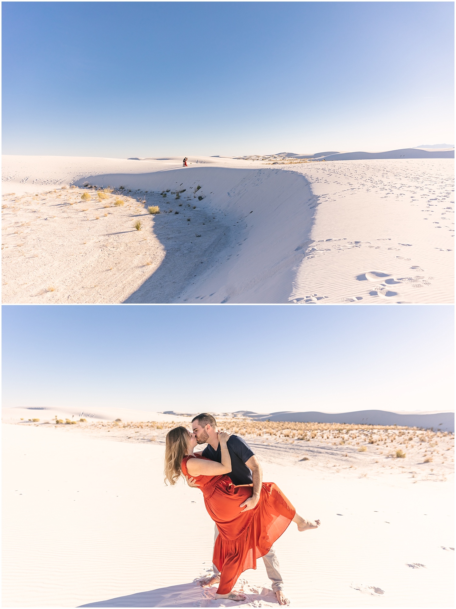 Scenic couples photos at White Sands National Park