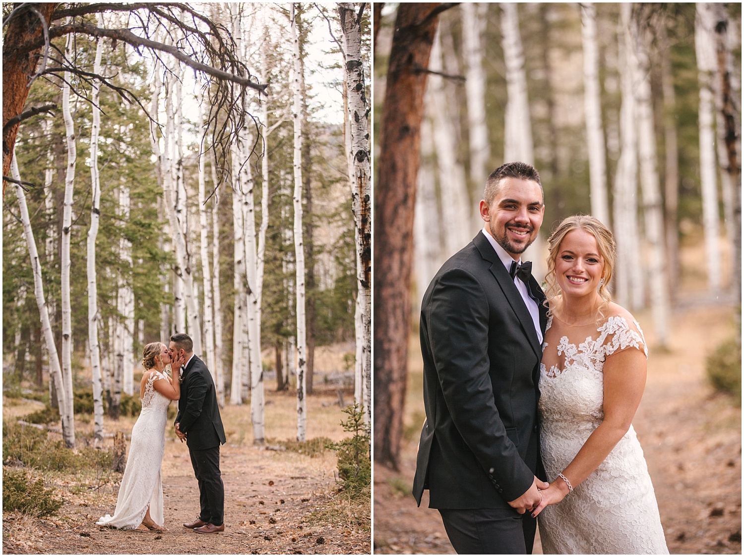 Woodland Park elopement in the aspen forest