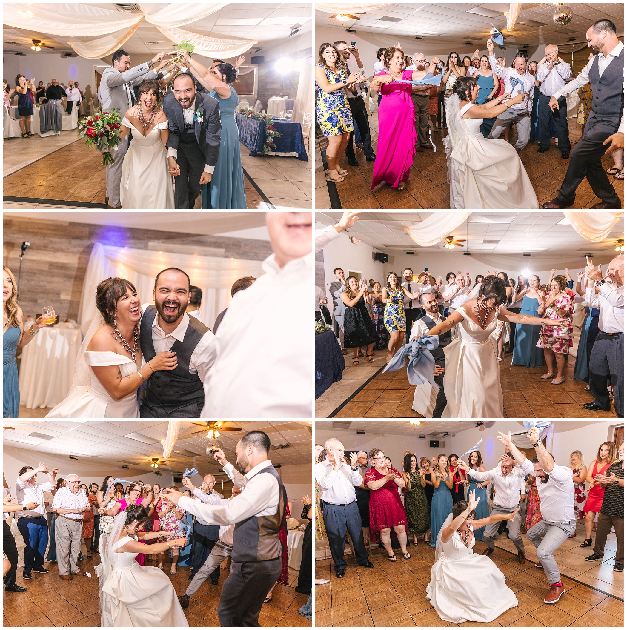 vibrant dancing at Casas de Suenos wedding reception venue