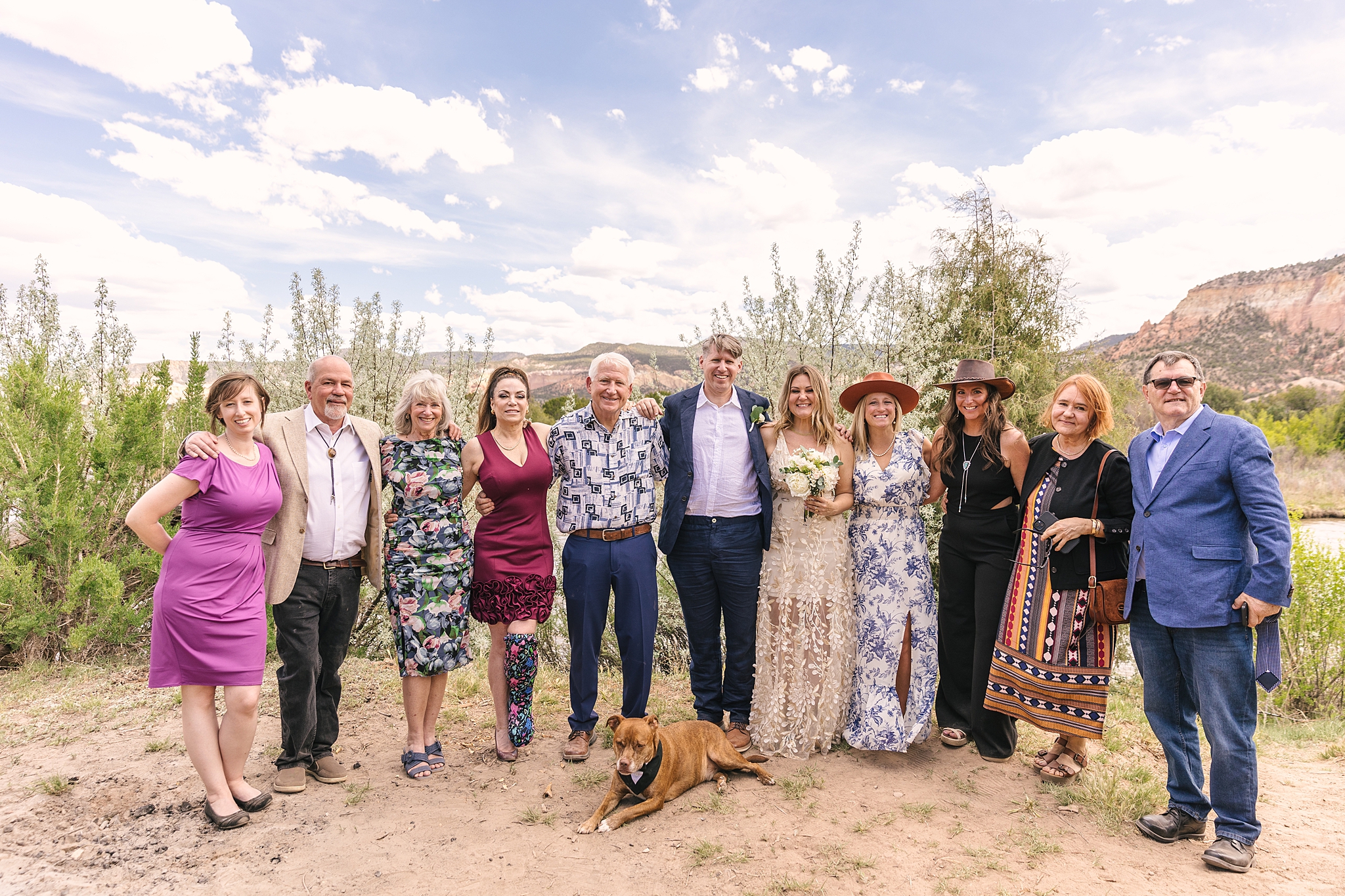 intimate backcountry wedding family portraits