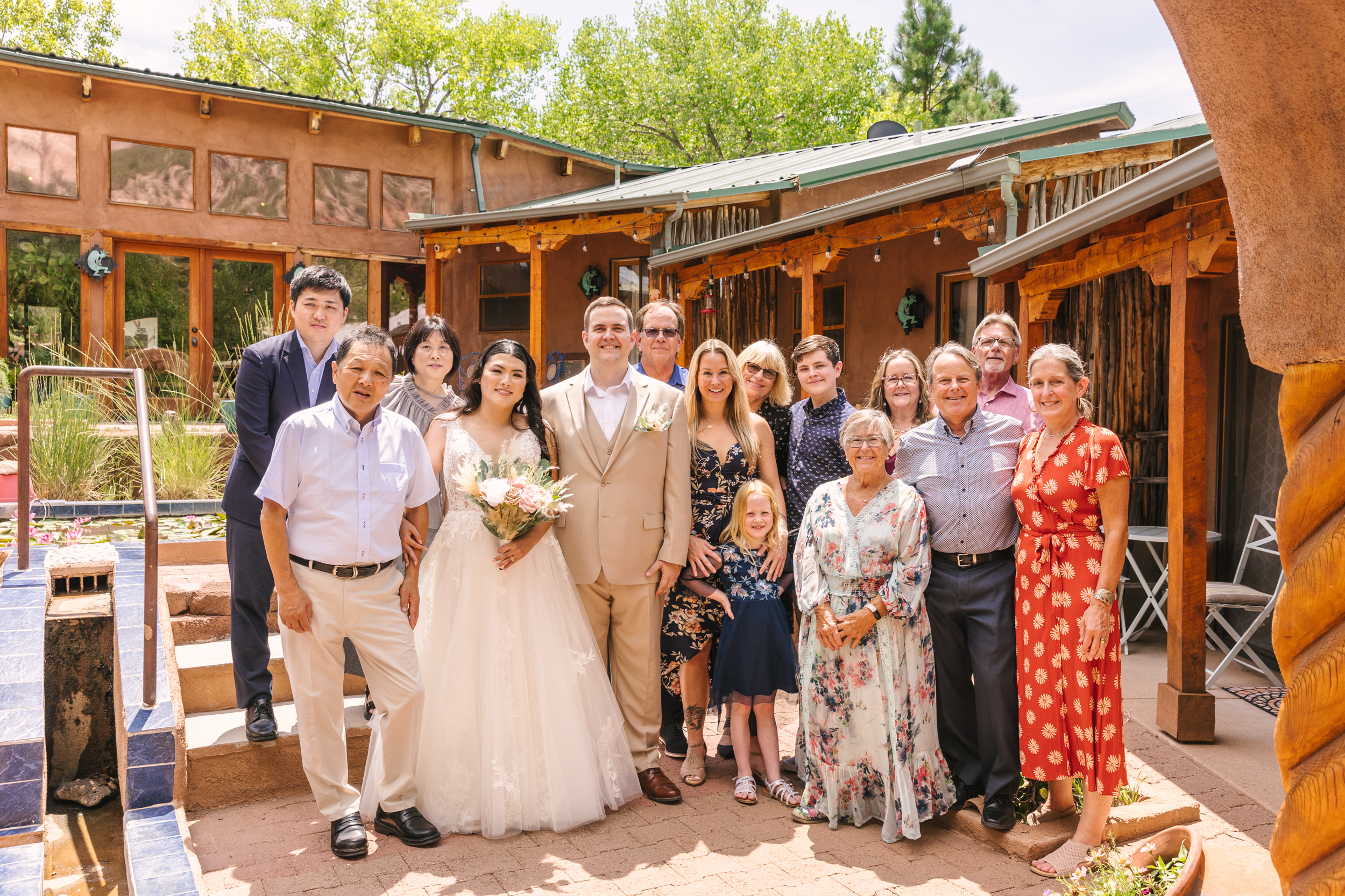 family portraits for Canon del Rio wedding in Jemez Springs New Mexico