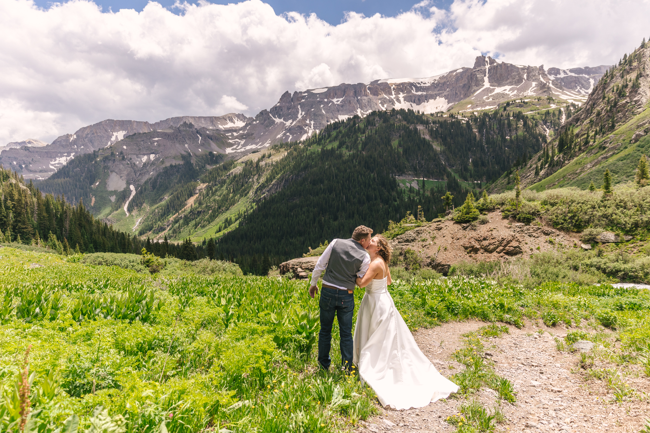 Ouray Colorado summer adventure elopement couple