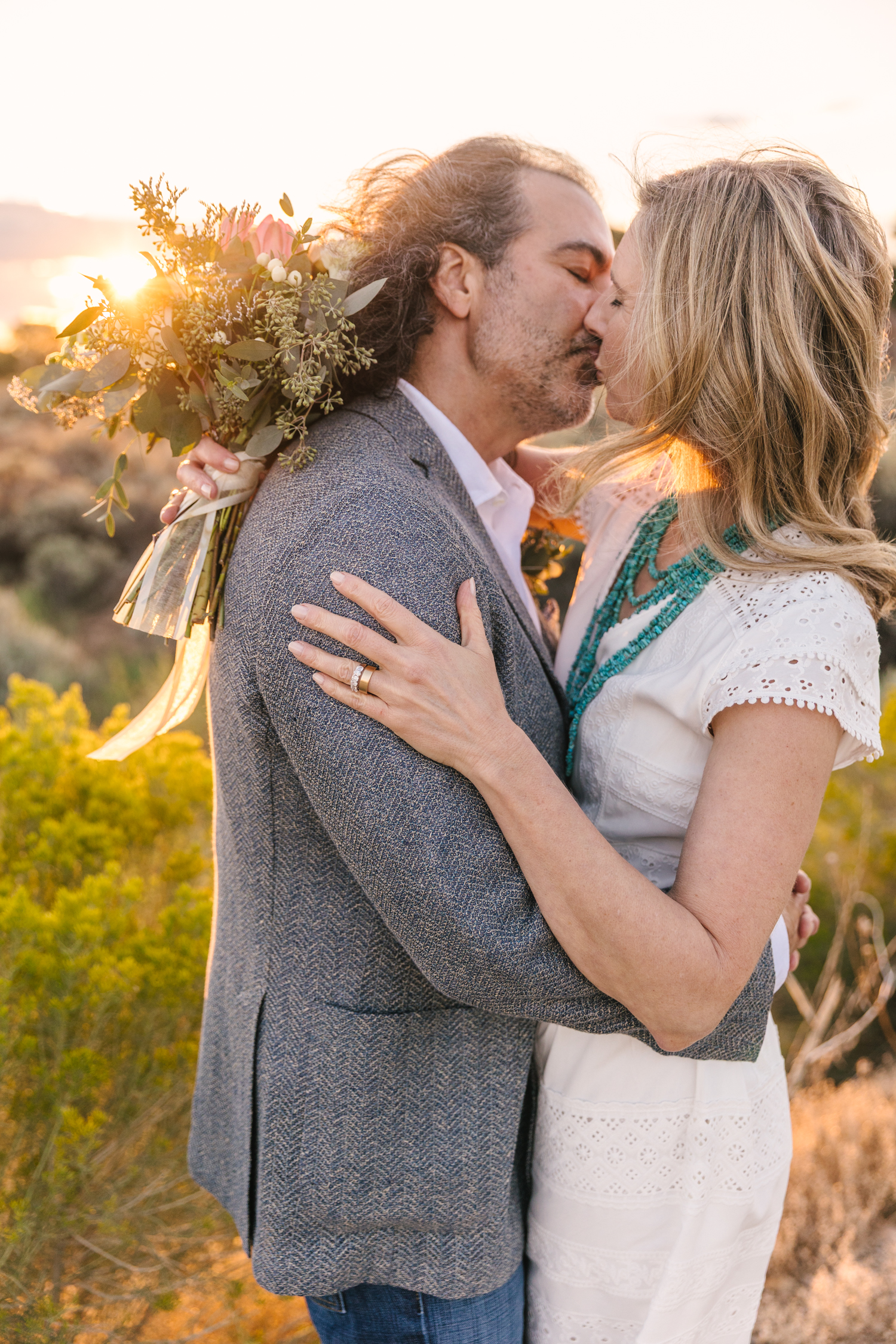 Taos New Mexico elopement portraits at golden hour