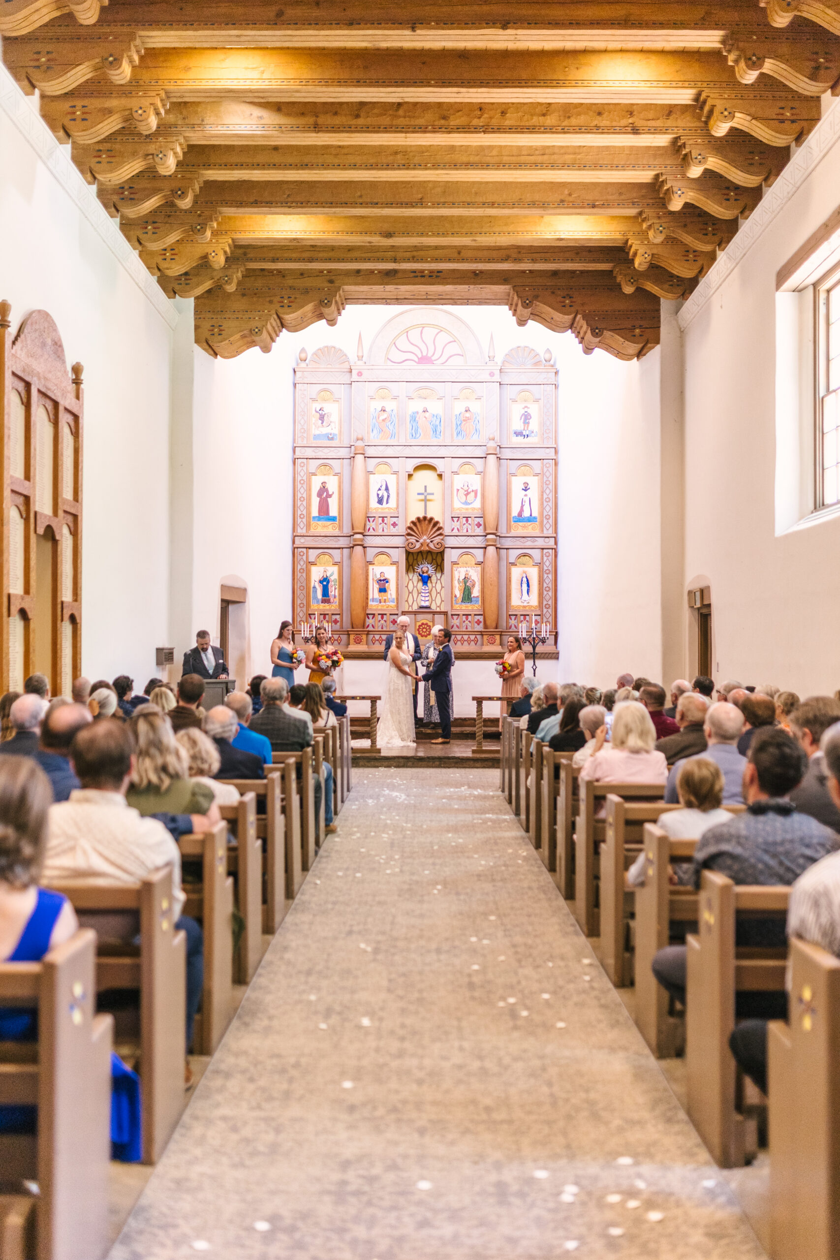 UNM Alumni Chapel wedding ceremony in Albuquerque New Mexico