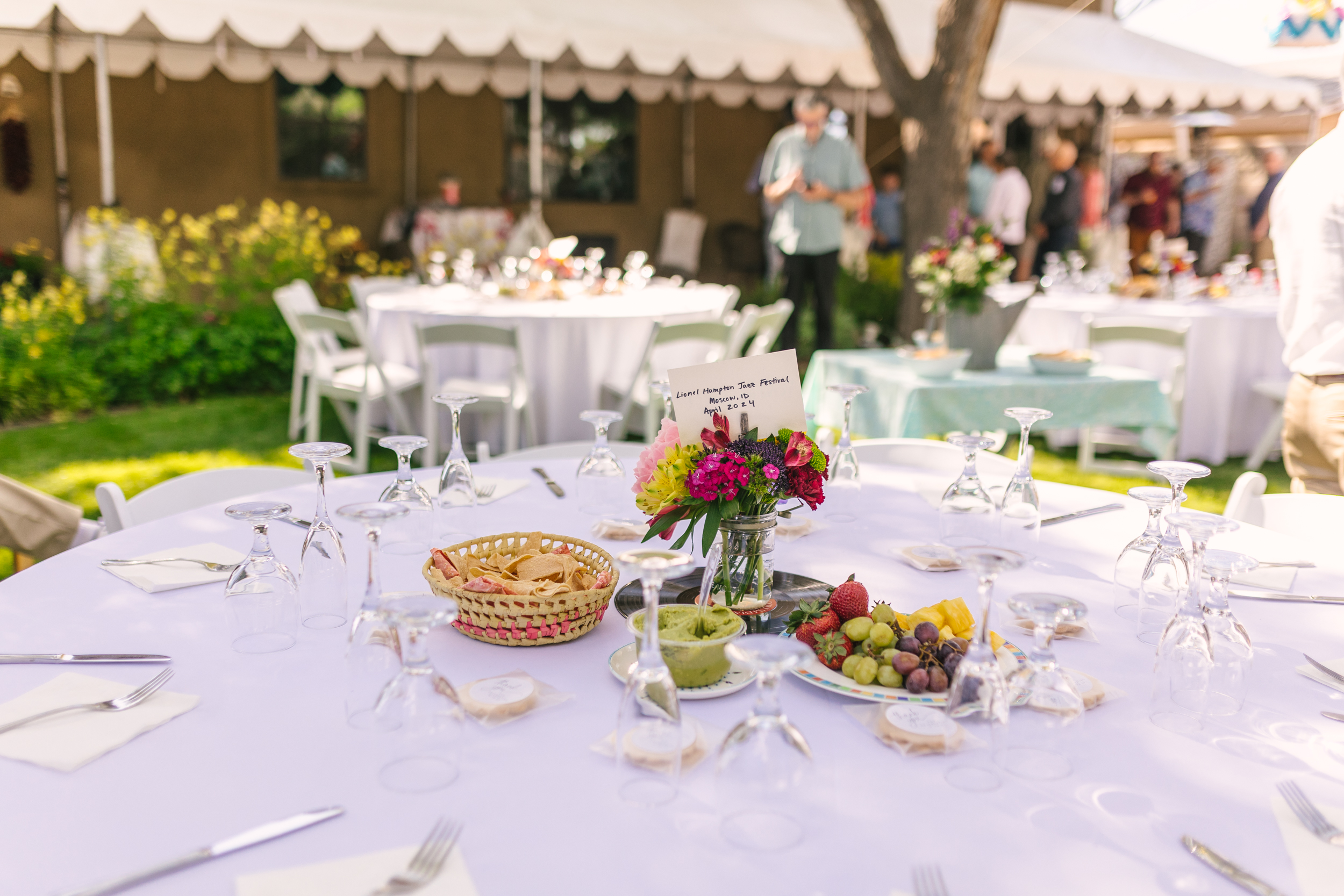 vibrant flowers and fruit plate for spring wedding