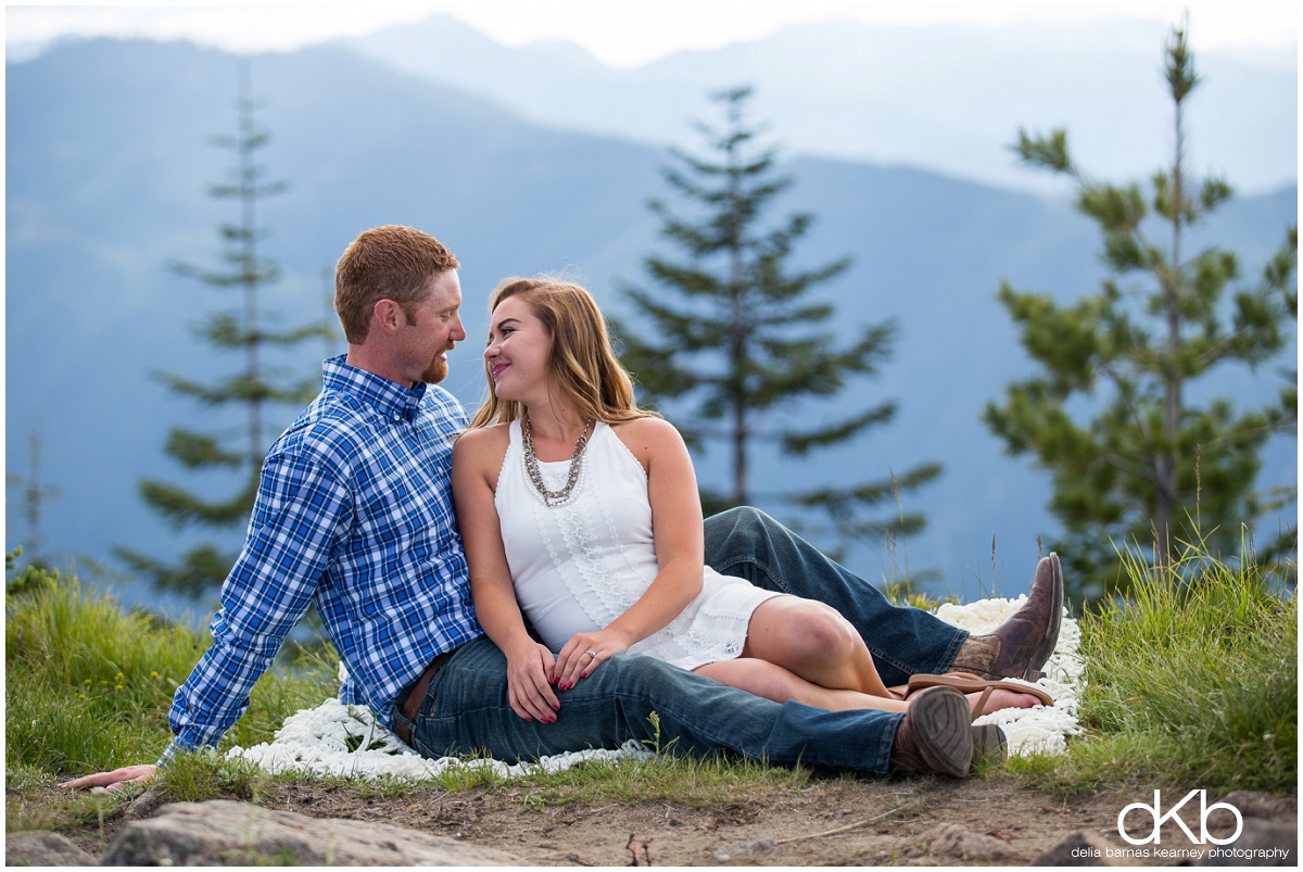 Engagement portraits in the mountains