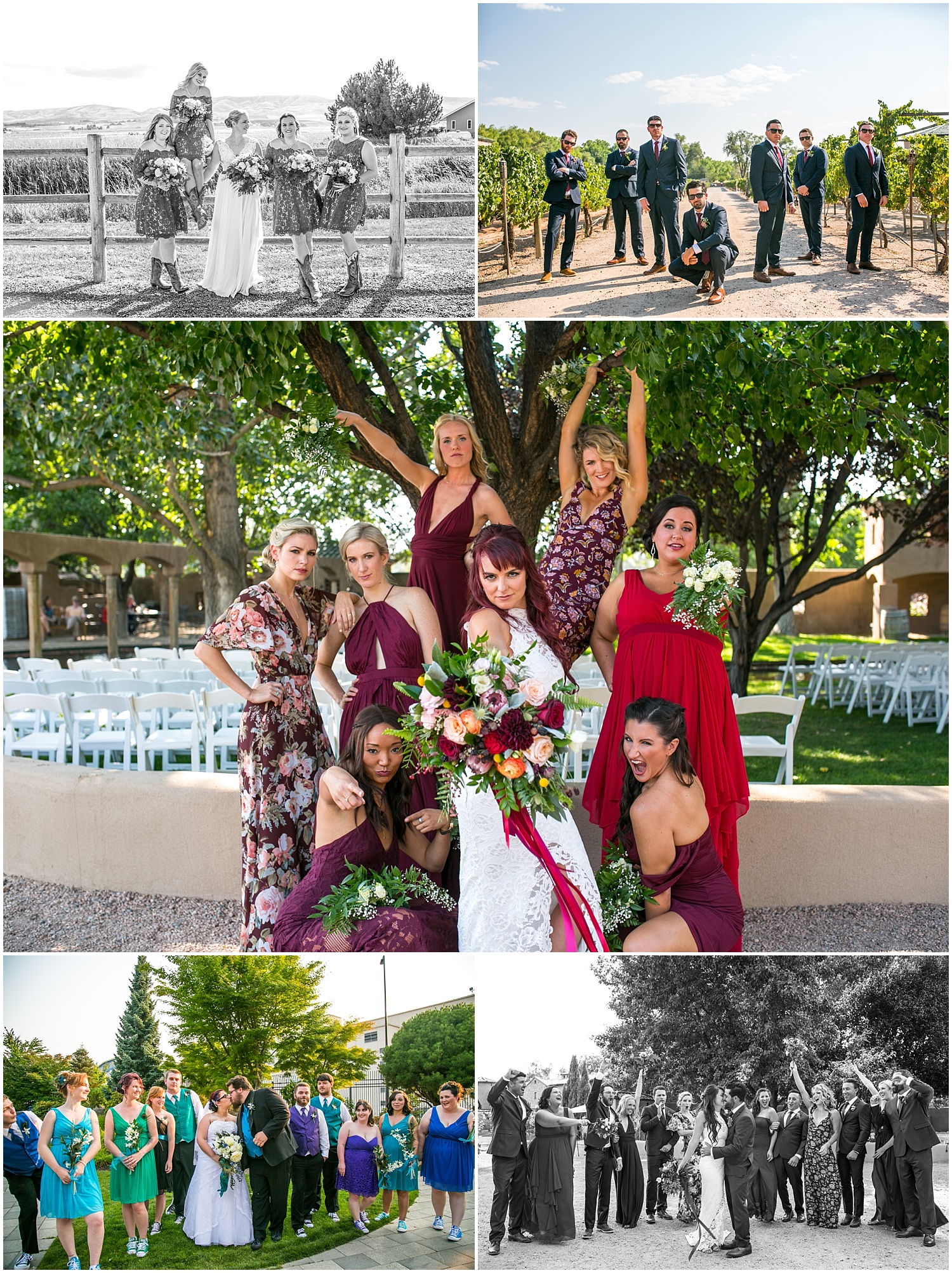 Tips for planning your wedding day timeline: bridal party portraits. 