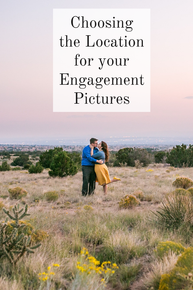 Choosing the location for your engagement pictures: desert locations.