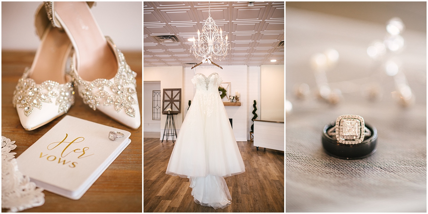 Elegant bridal details at Creekside Event Center wedding