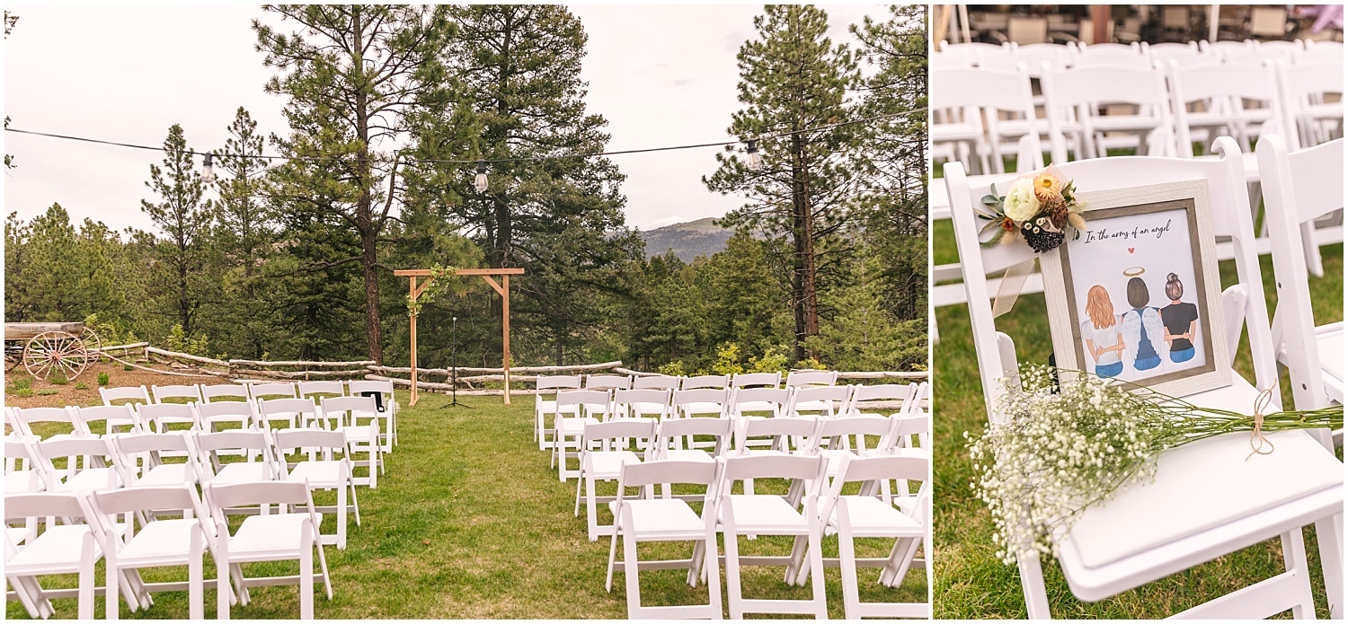 Outdoor wedding ceremony at Glacier Club in Durango, Colorado