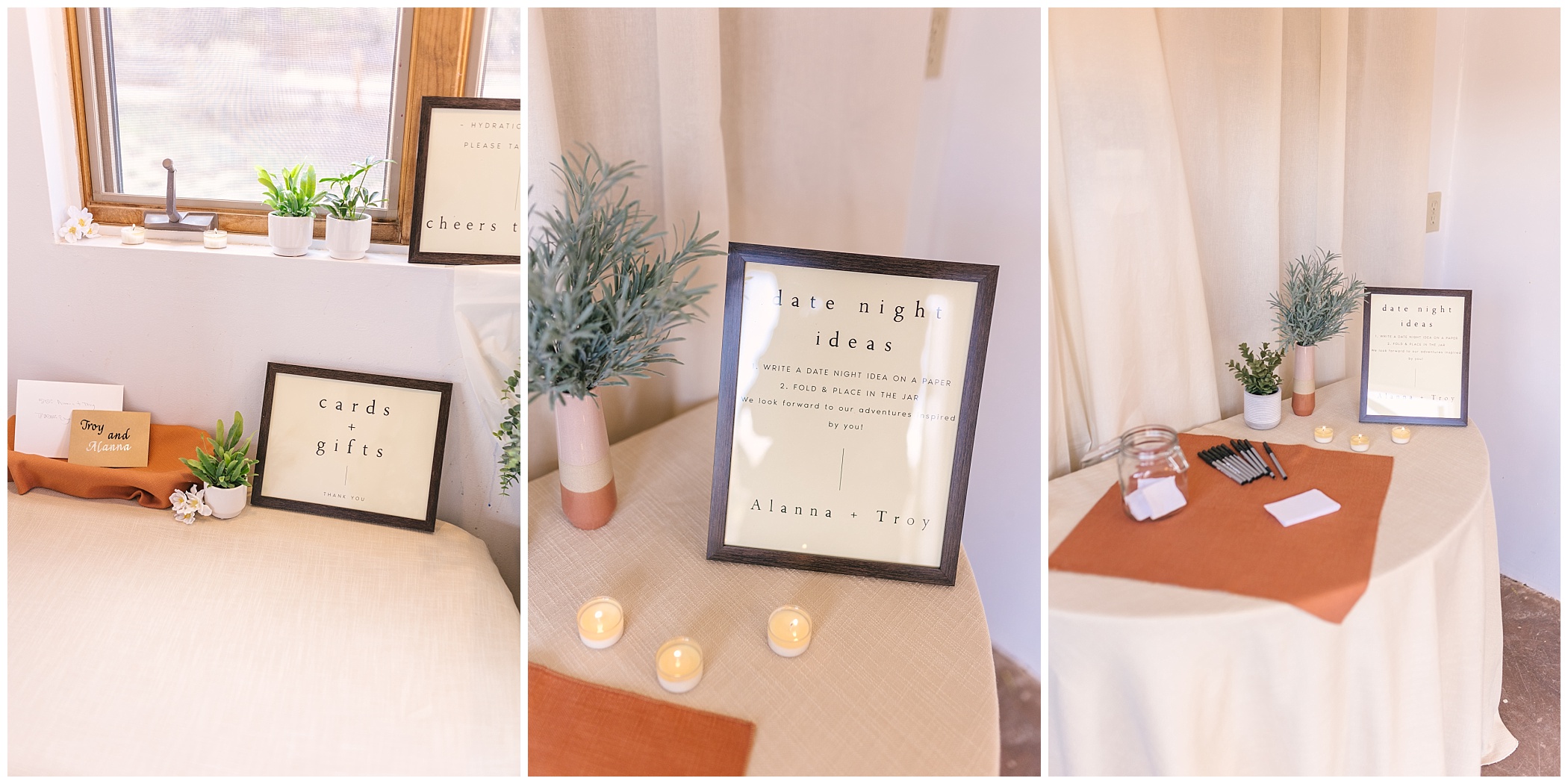 simple desert colored details for Ghost Ranch wedding