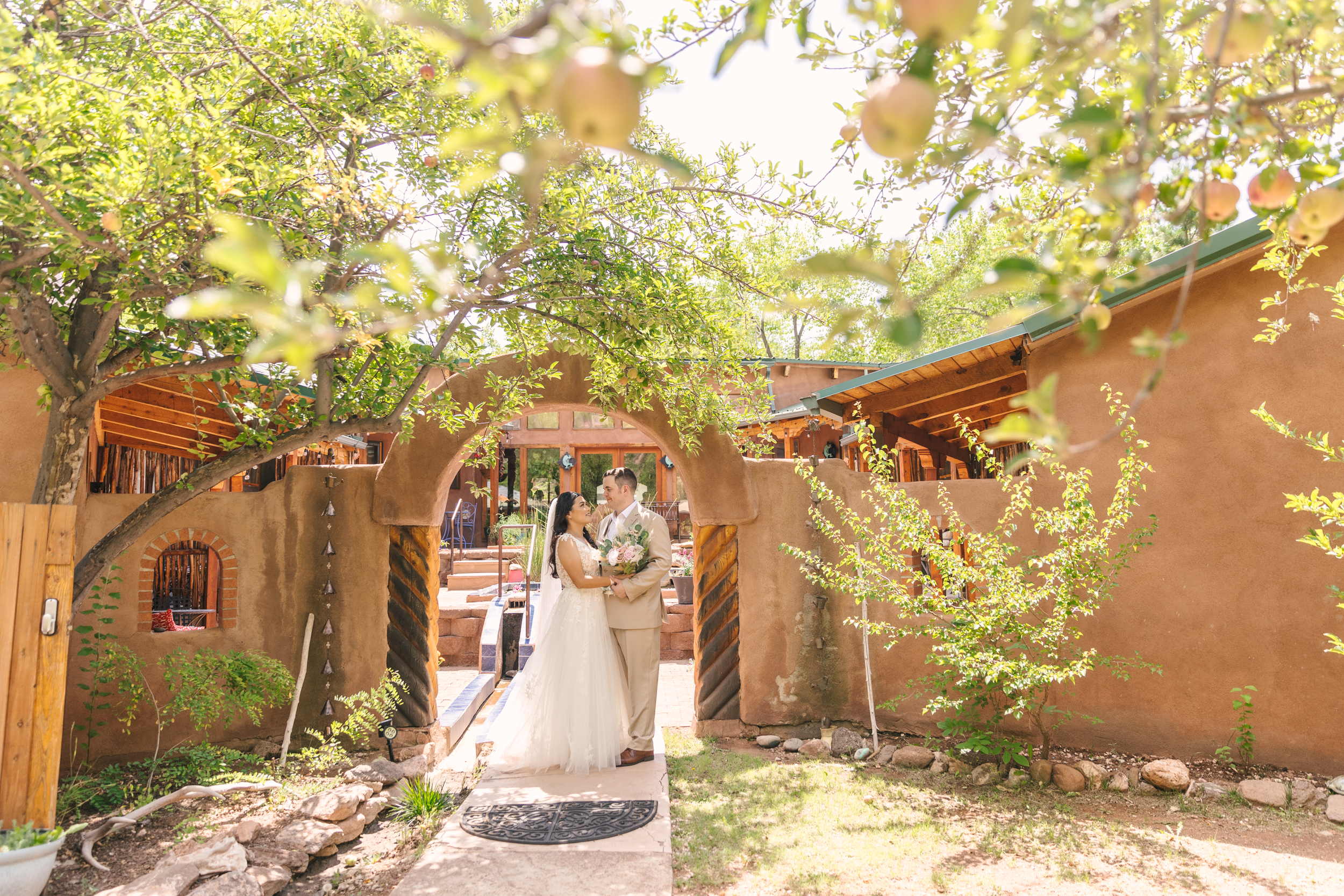 Canon del Rio wedding portraits of bride and groom